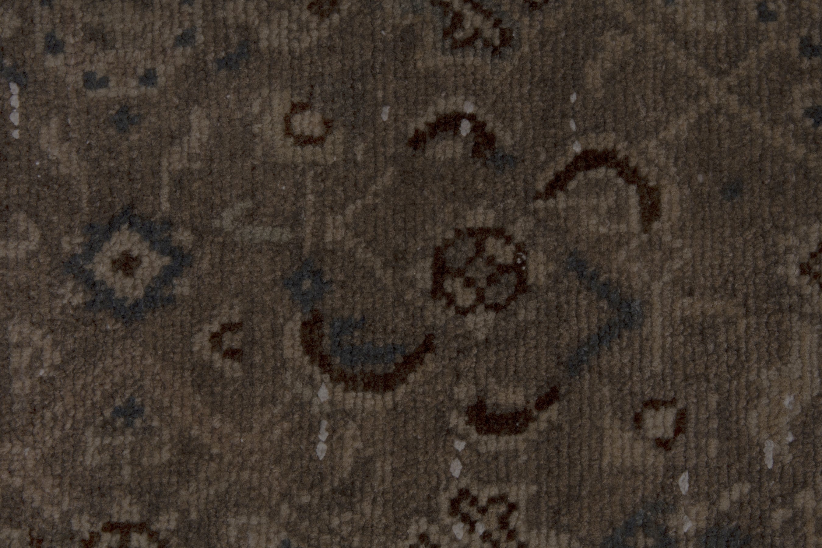 Persian Hamedan runner rug in smoke and greige, view 12 of 17