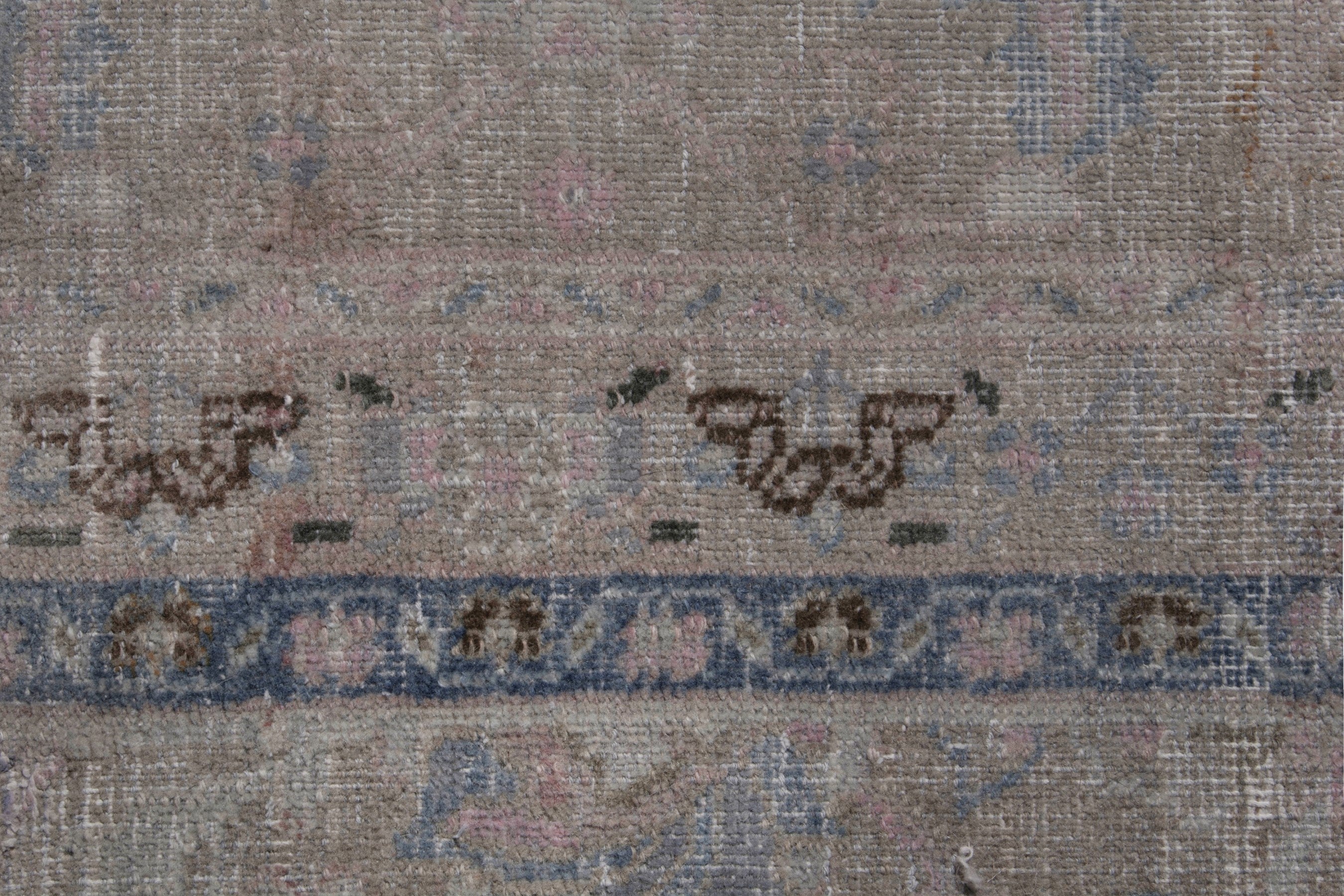 Persian Sabzevar oversized rug in greige and dusty rose, view 12 of 18