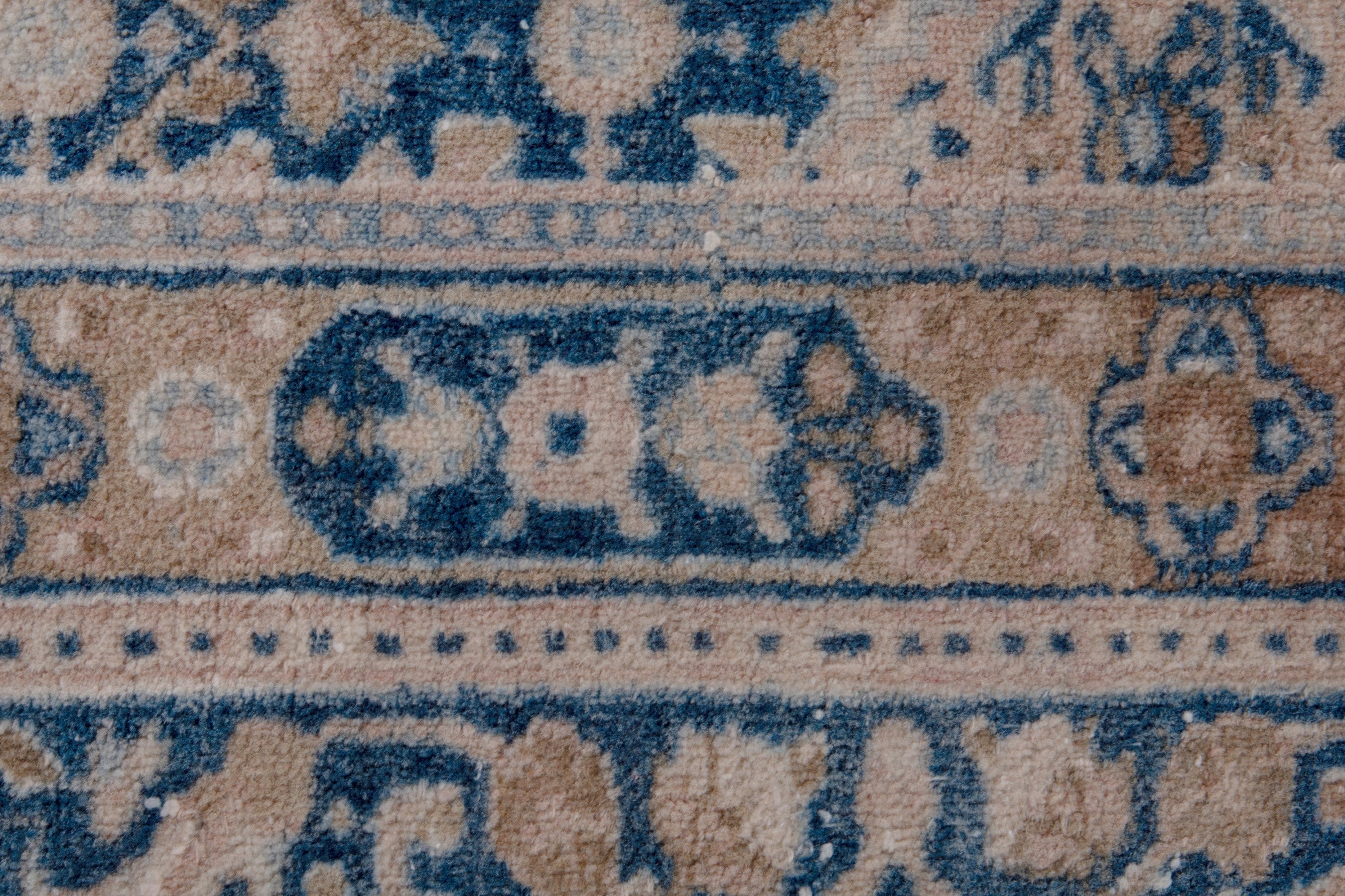 Persian Birjand area rug in cream and dark blue, view 11 of 19