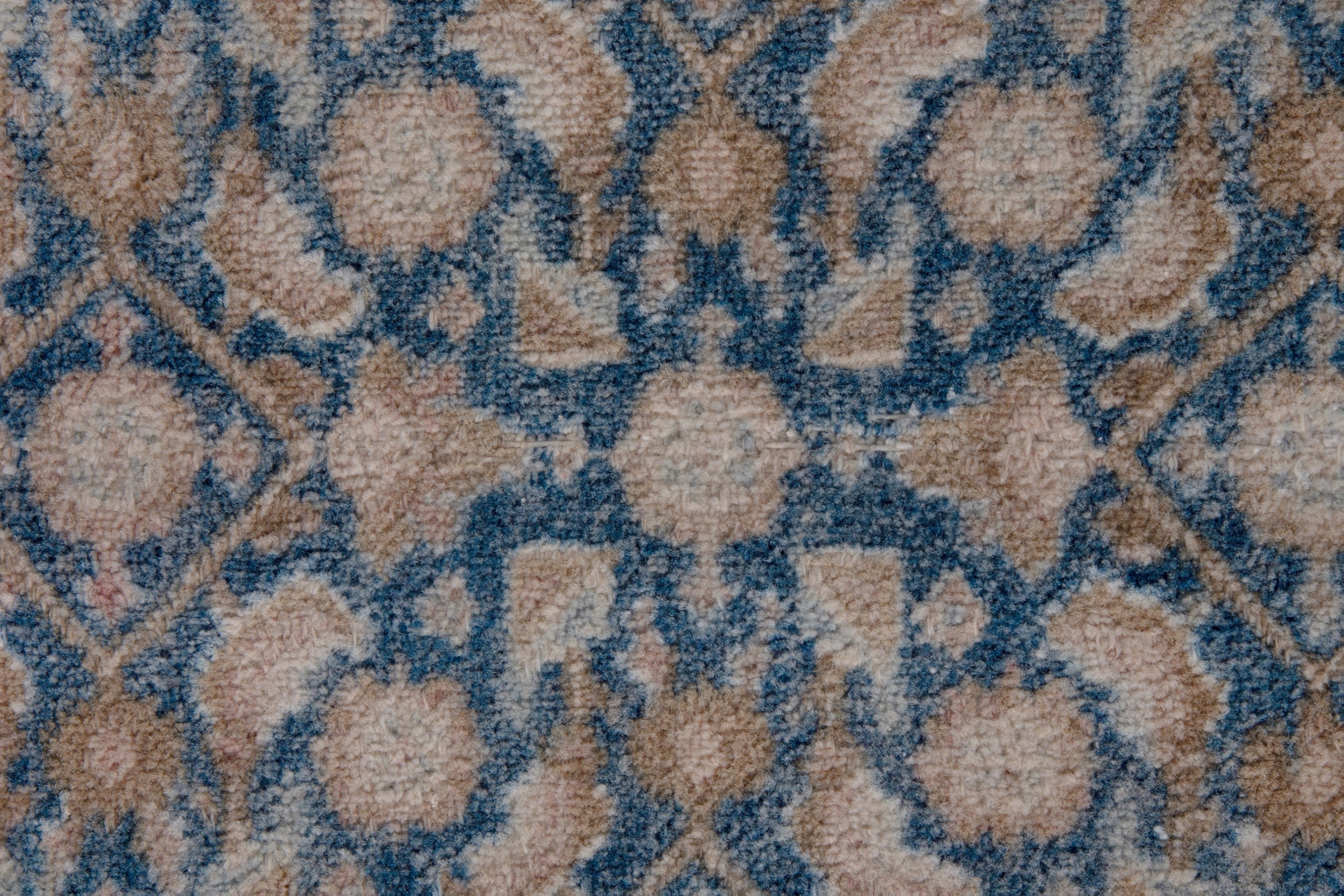 Persian Birjand area rug in cream and dark blue, view 13 of 19