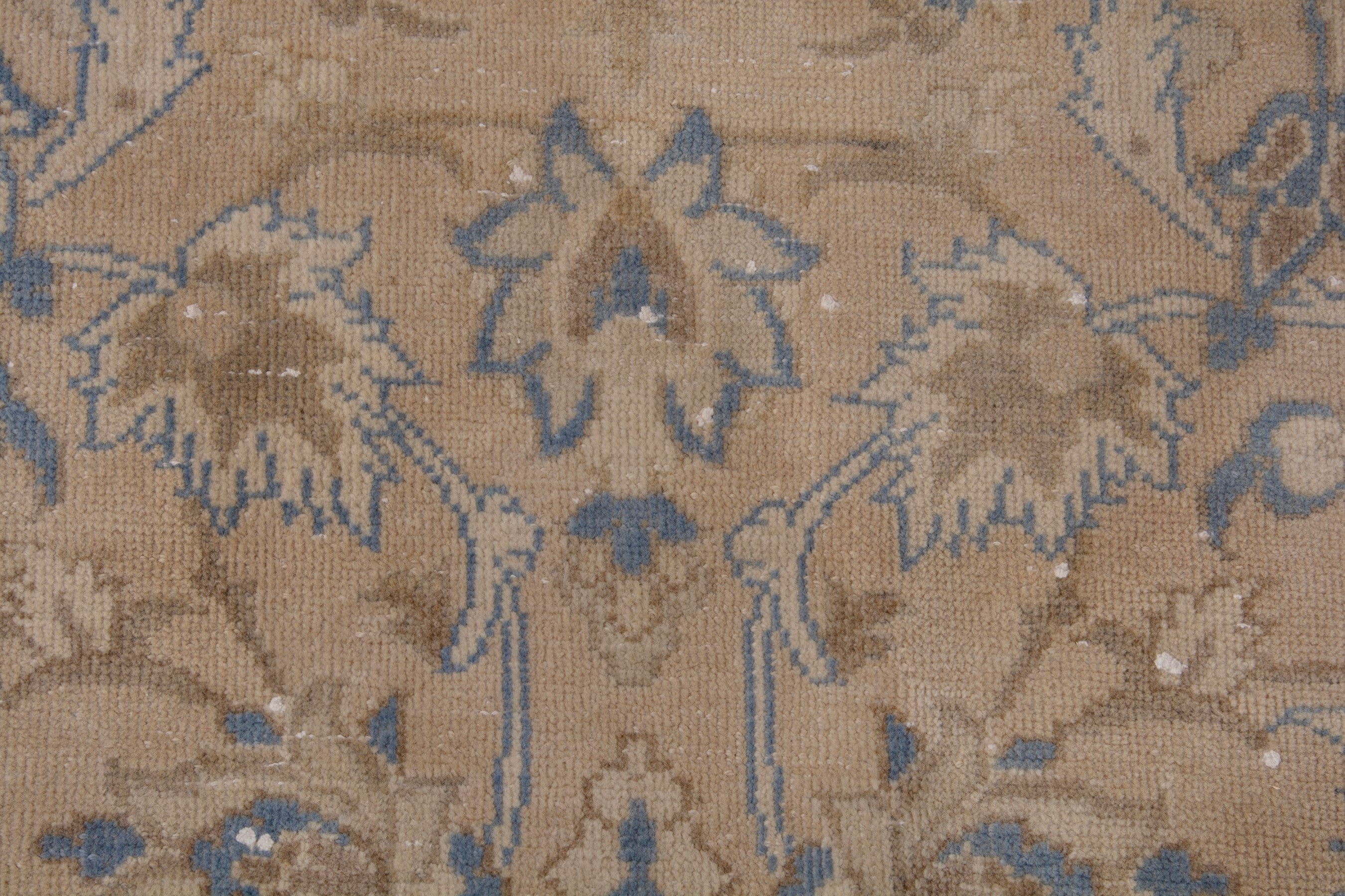 Persian Najafabad oversized rug in beige and denim, view 13 of 19