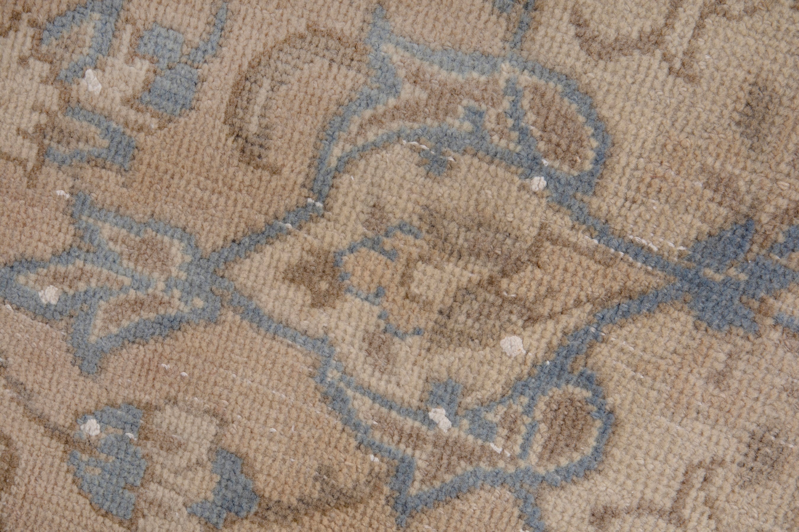 Persian Najafabad oversized rug in beige and denim, view 14 of 19