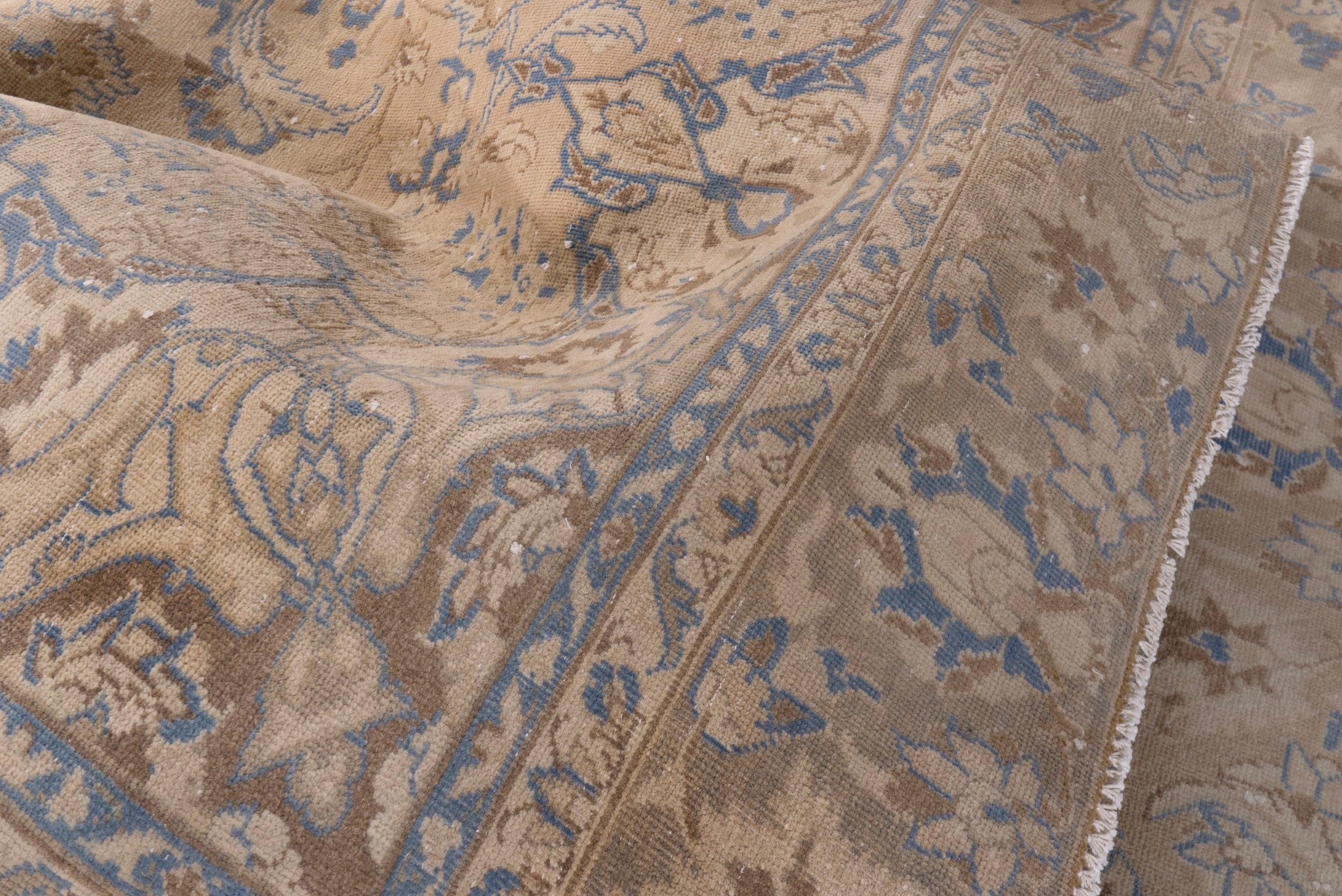 Persian Najafabad oversized rug in beige and denim, view 15 of 19