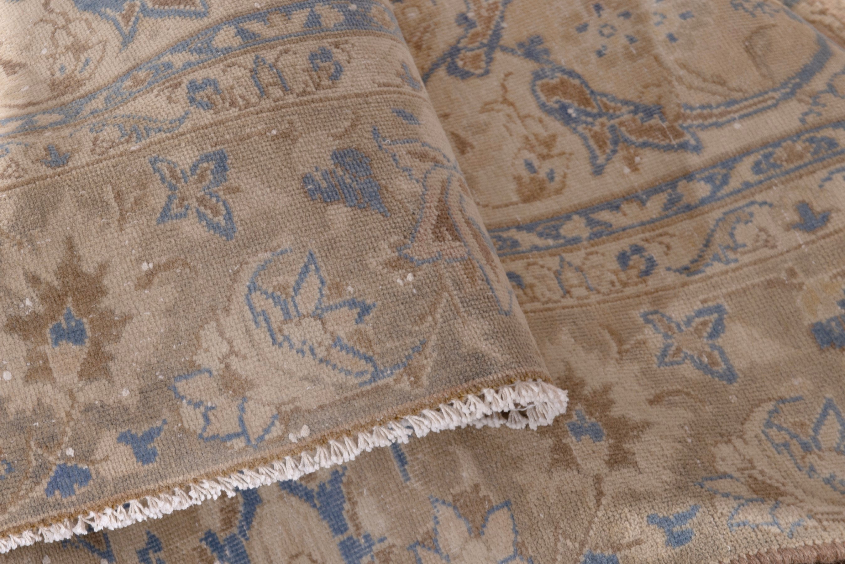 Persian Najafabad oversized rug in beige and denim, view 16 of 19