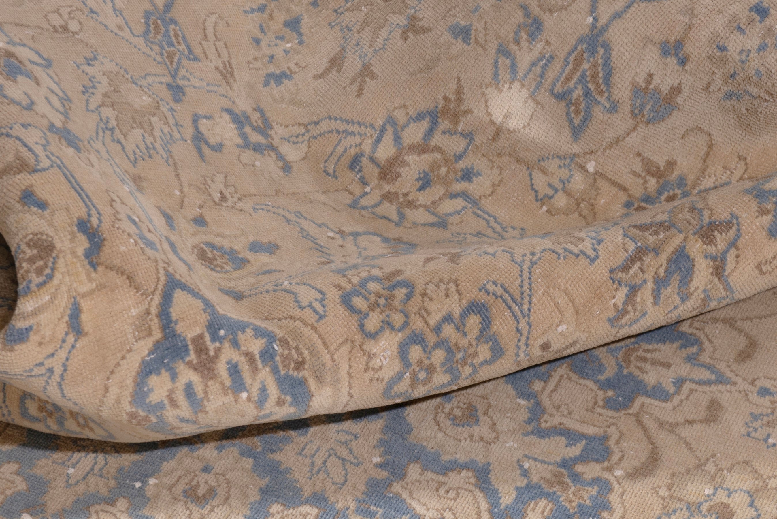 Persian Najafabad oversized rug in beige and denim, view 18 of 19
