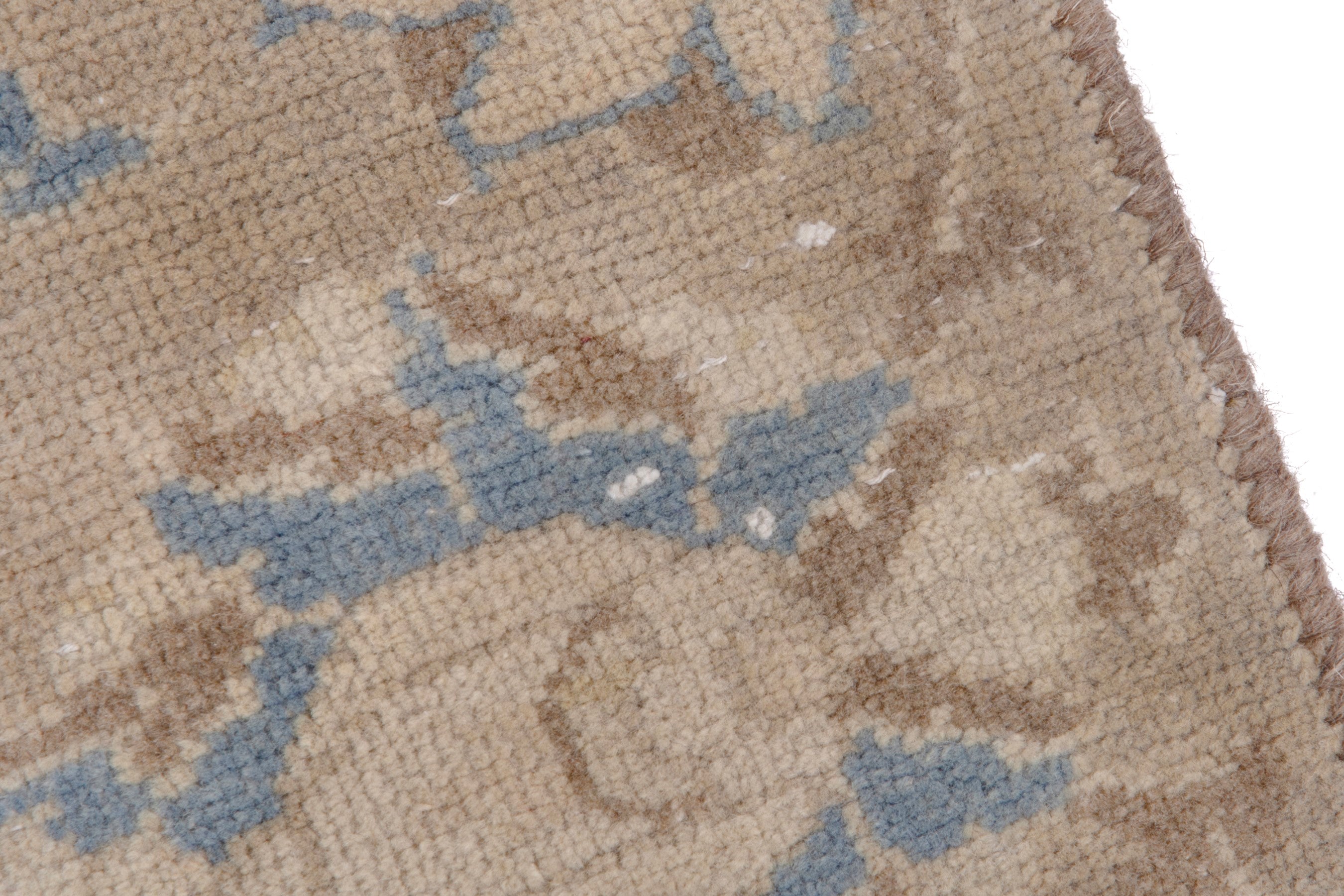 Persian Najafabad oversized rug in beige and denim, view 7 of 19