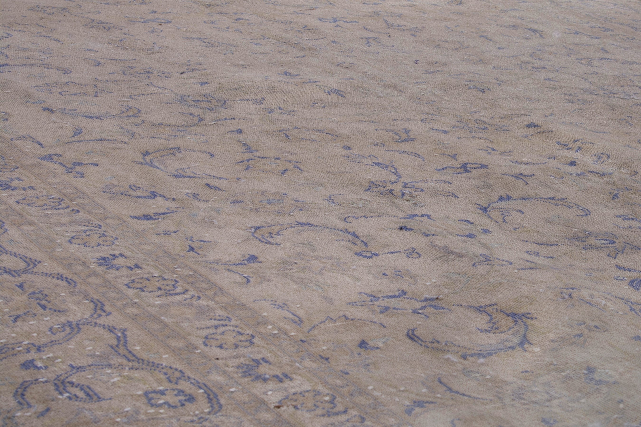 Persian Kashan oversized rug in greige and taupe, view 10 of 16