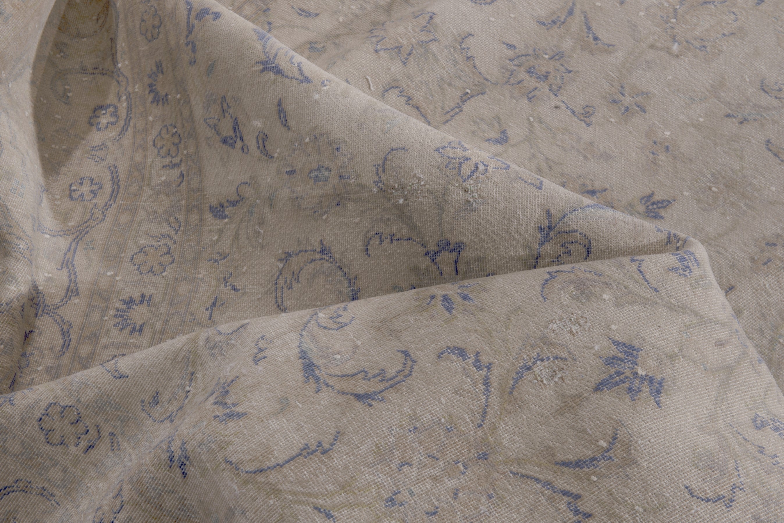 Persian Kashan oversized rug in greige and taupe, view 14 of 16