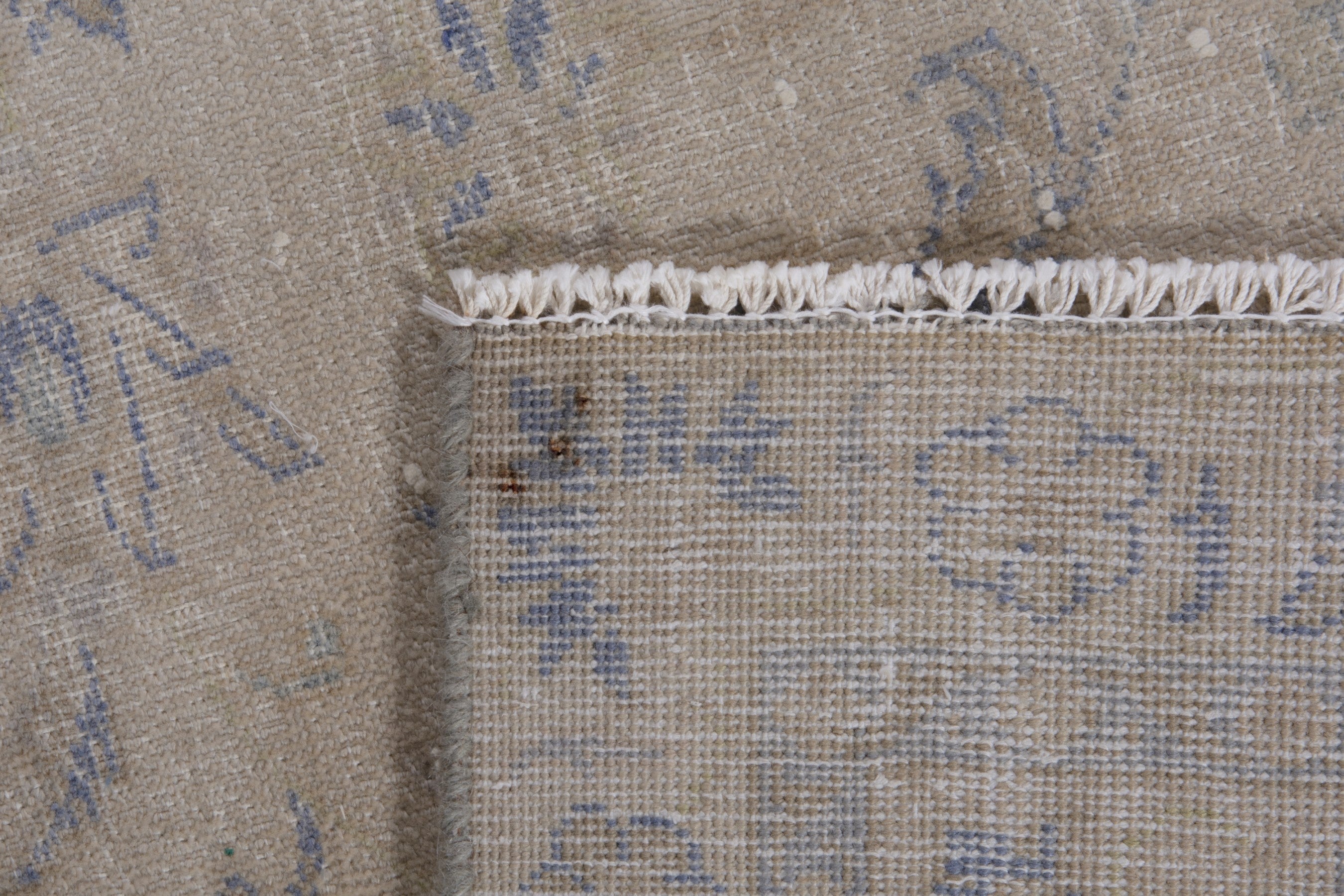Persian Kashan oversized rug in greige and taupe, view 16 of 16