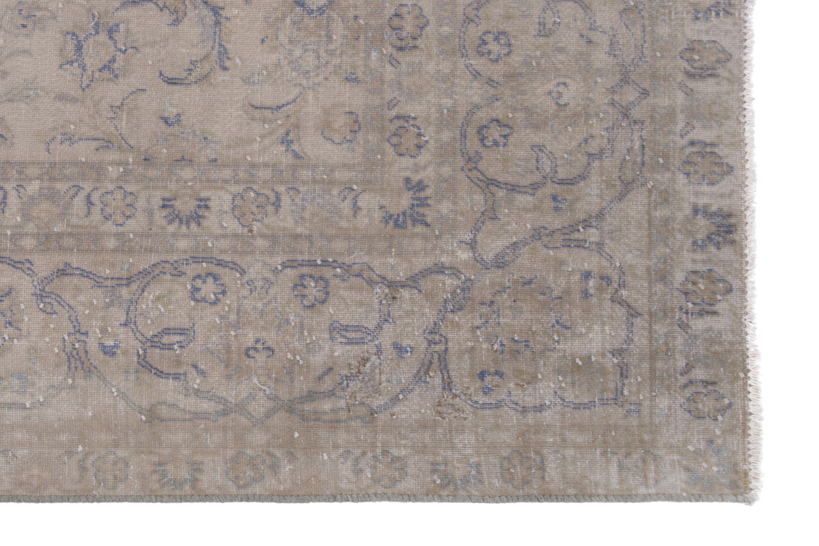 Persian Kashan oversized rug in greige and taupe, view 5 of 16