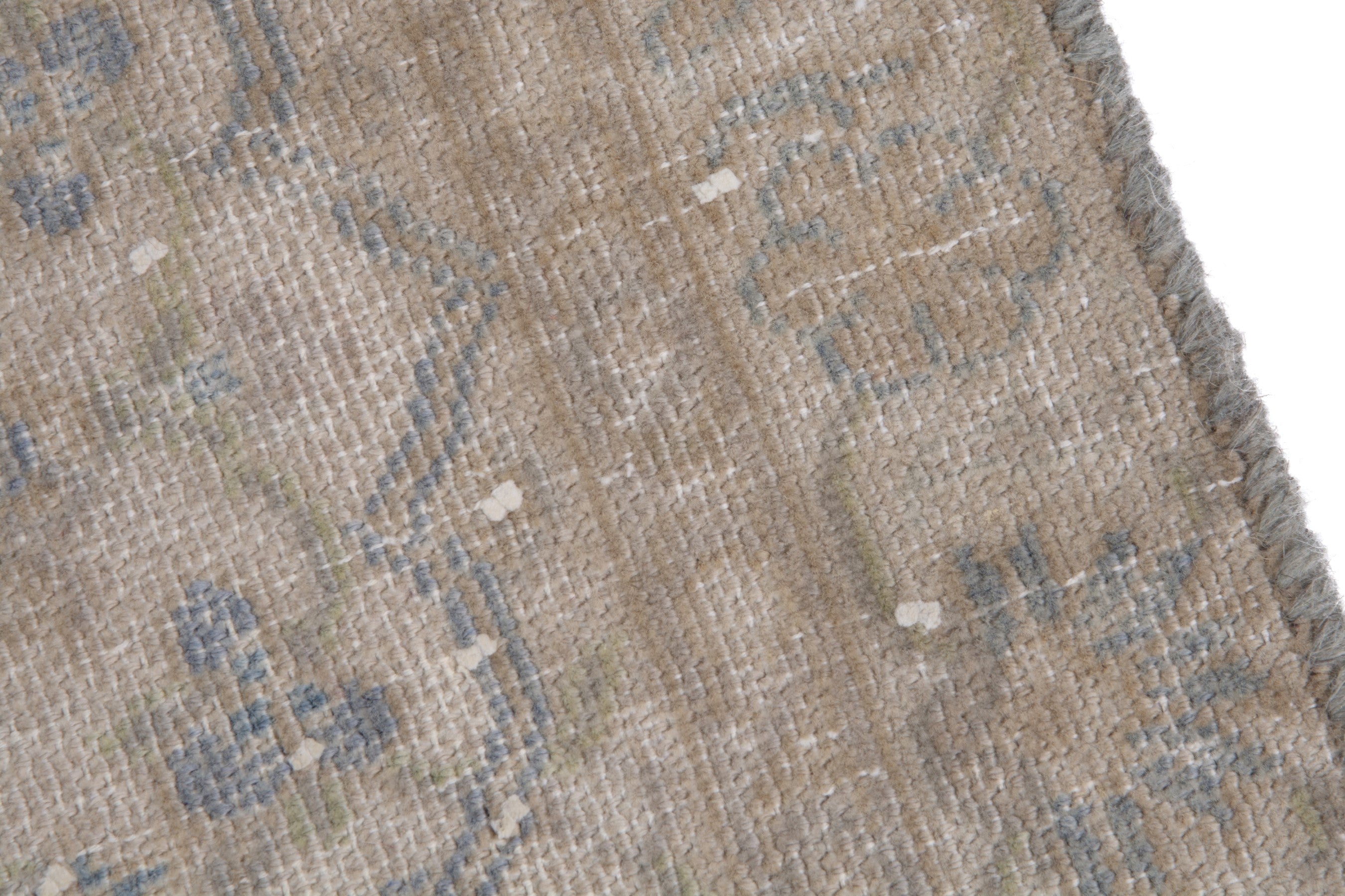 Persian Kashan oversized rug in greige and taupe, view 7 of 16