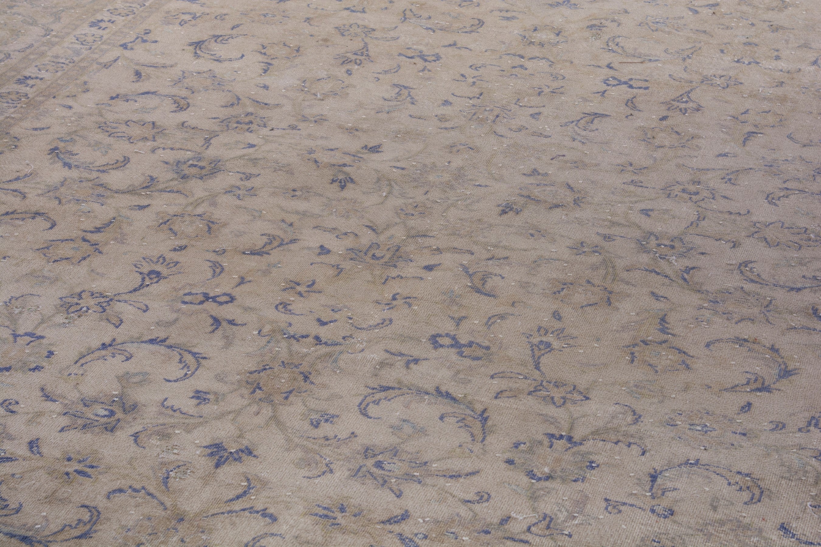 Persian Kashan oversized rug in greige and taupe, view 9 of 16