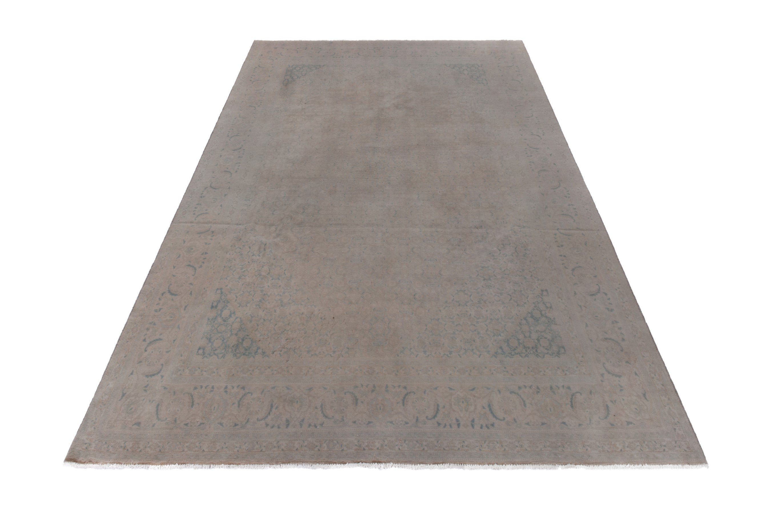 Persian Khoy oversized rug in greige, view 3 of 18