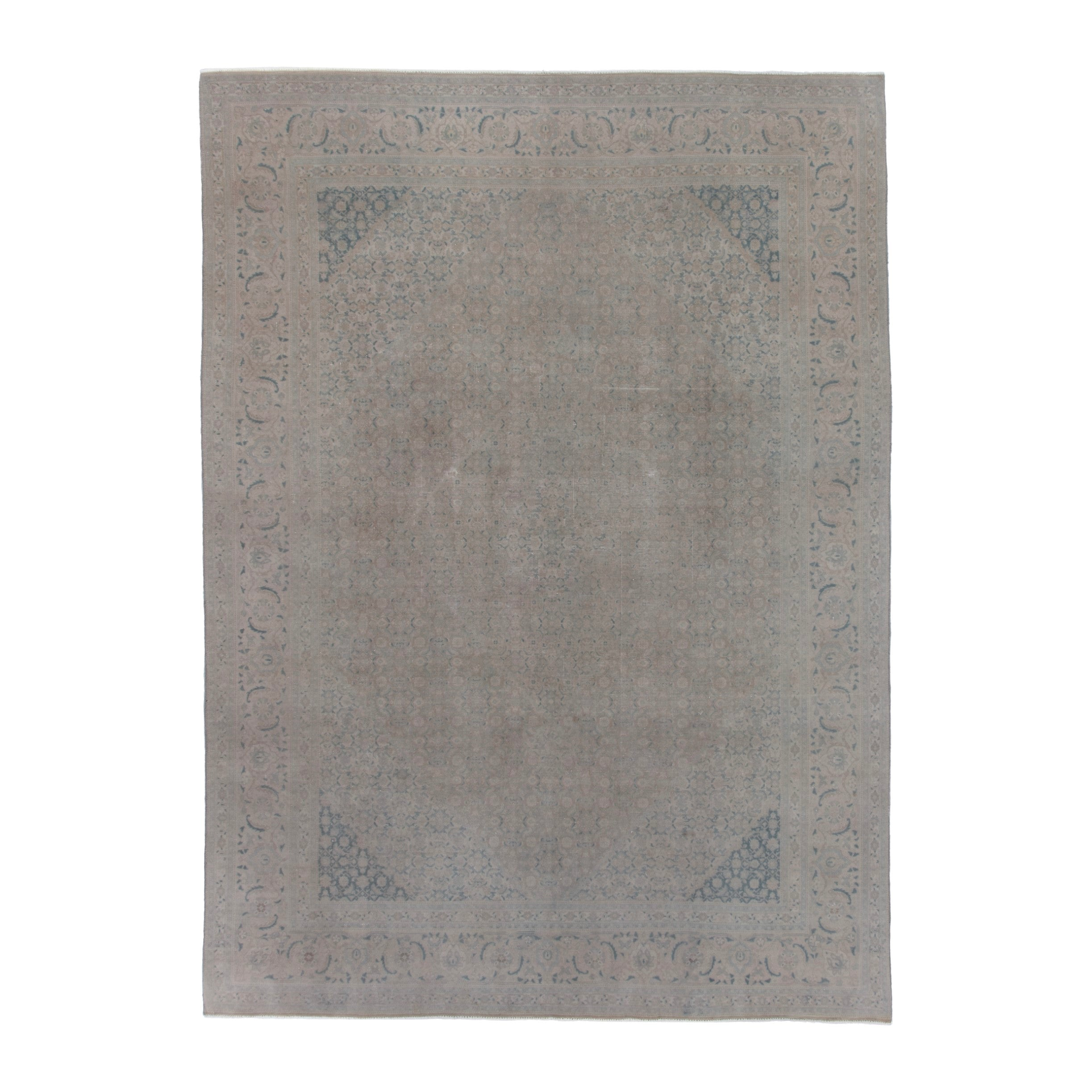 Persian Khoy oversized rug in greige, 7'11" x 10'11"