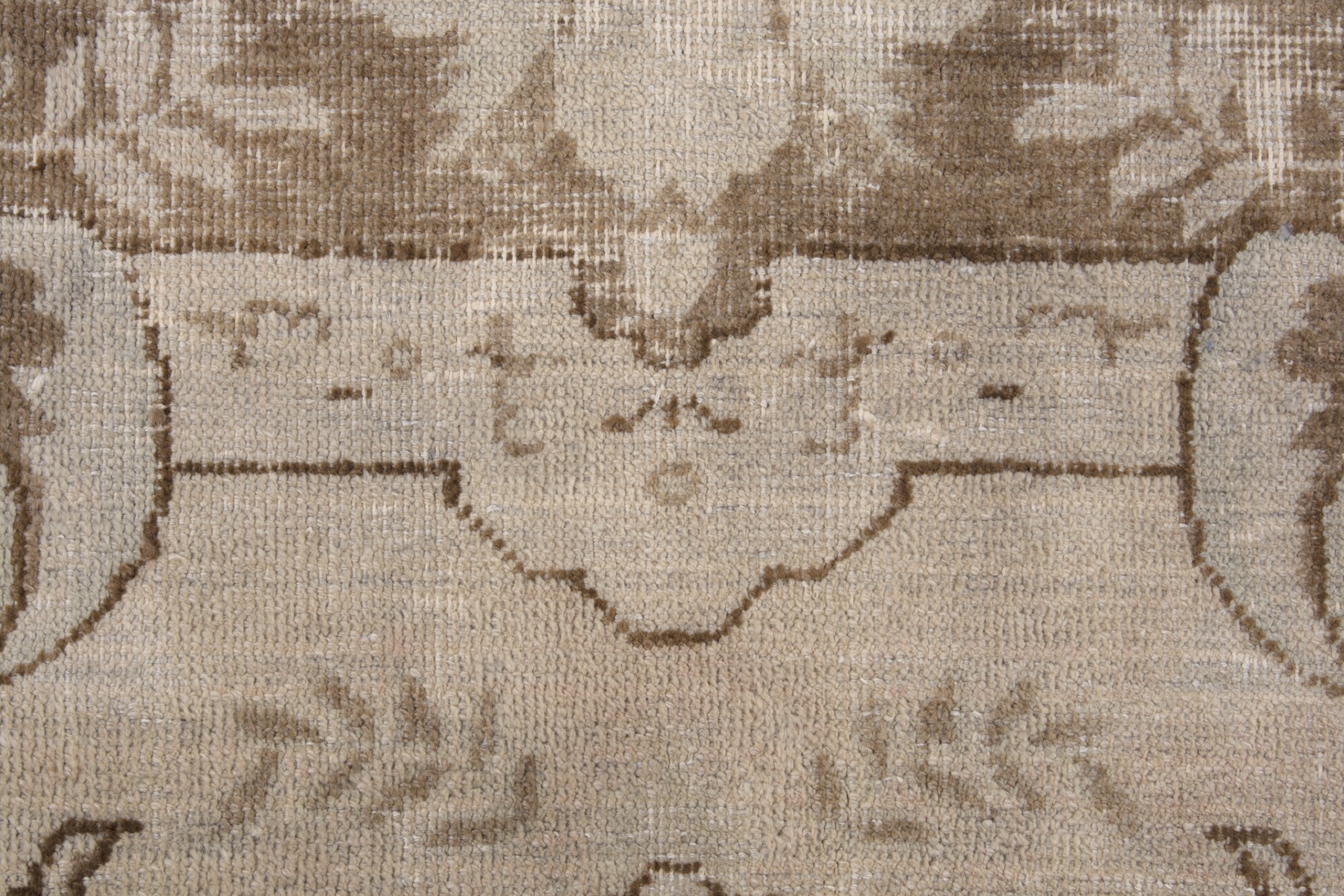 Persian Mashhad oversized rug in cream and taupe, view 13 of 18