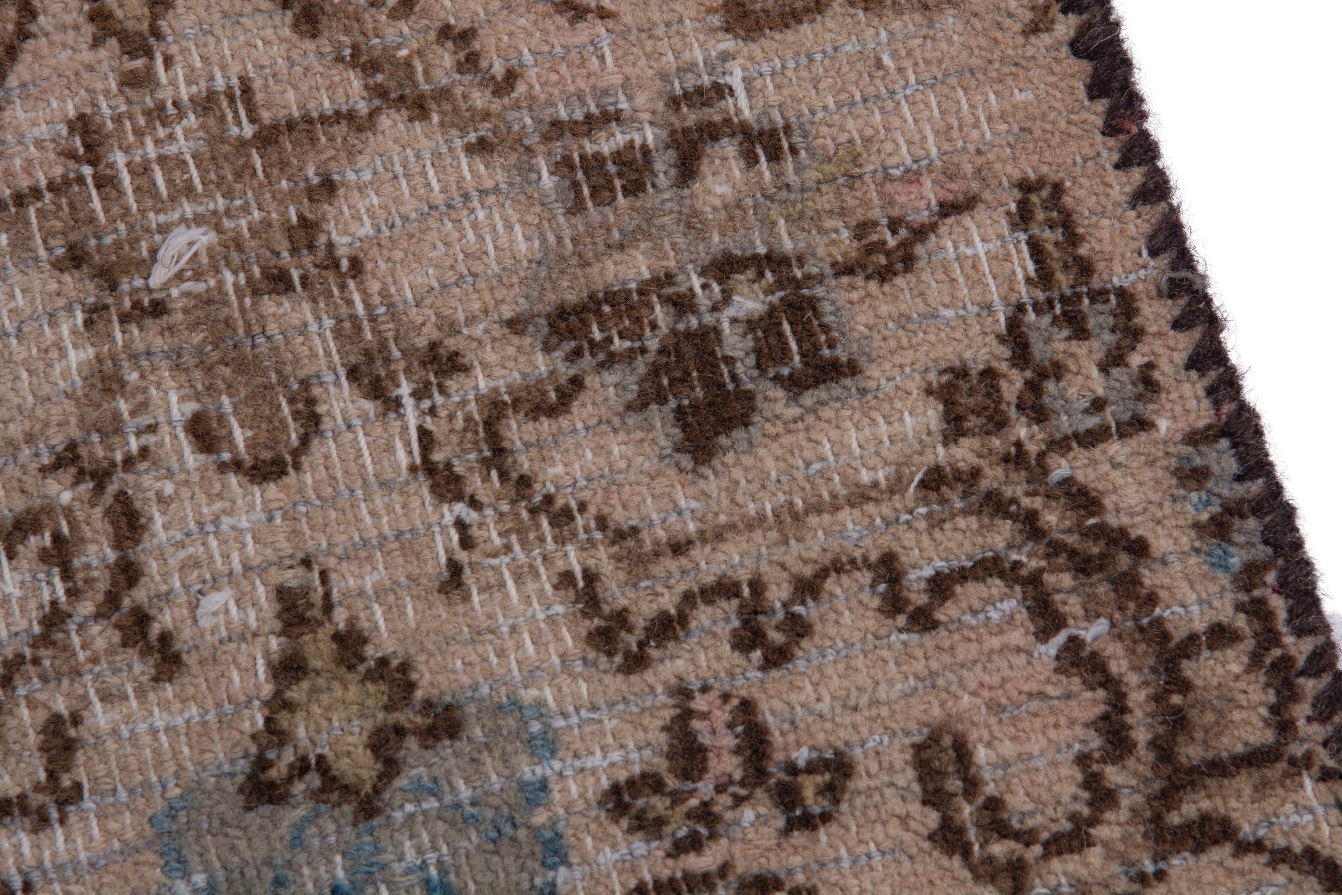 Persian Birjand runner rug in taupe and faded red, view 7 of 17