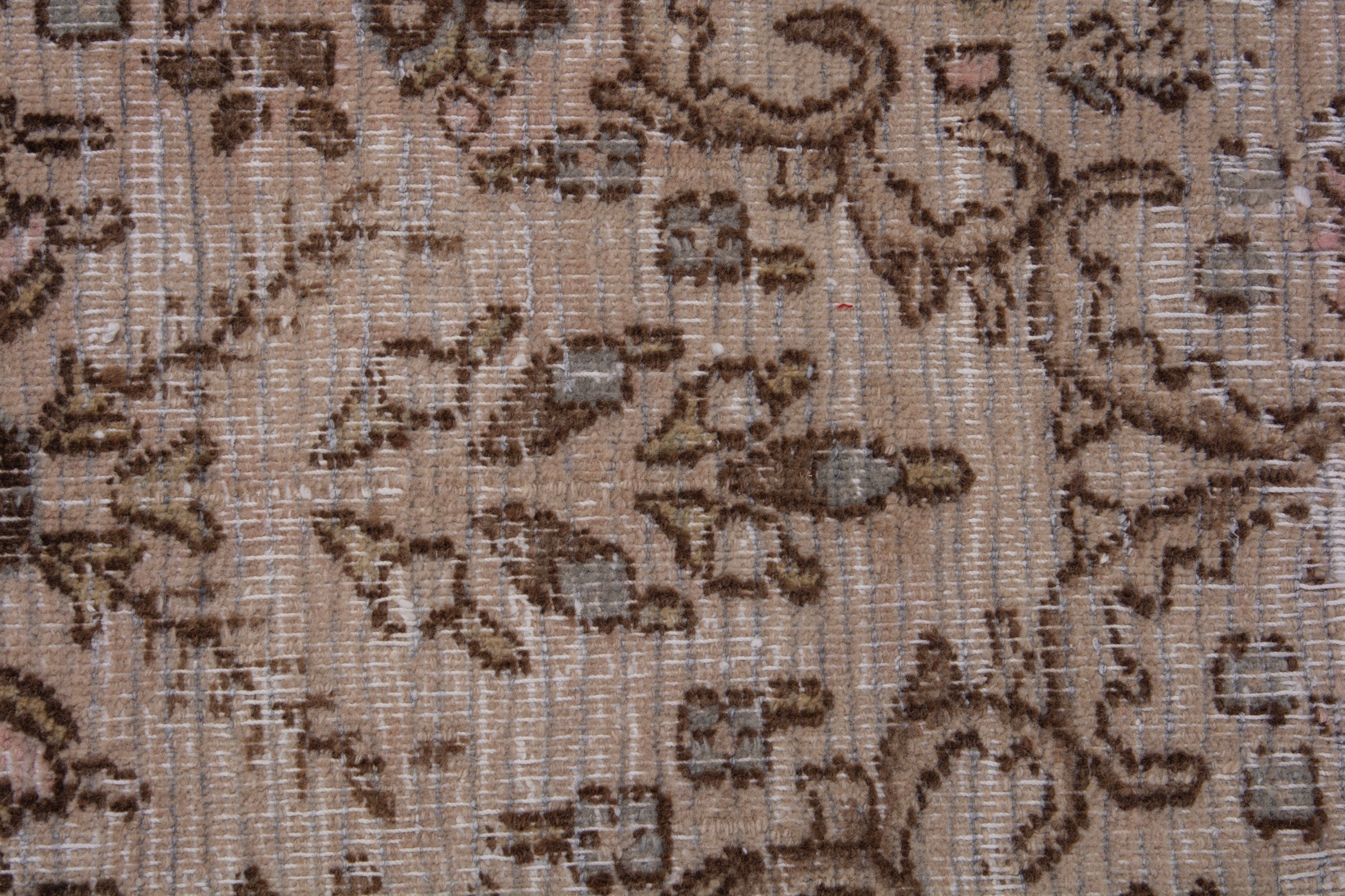 Persian Birjand runner rug in taupe and faded red, view 12 of 17