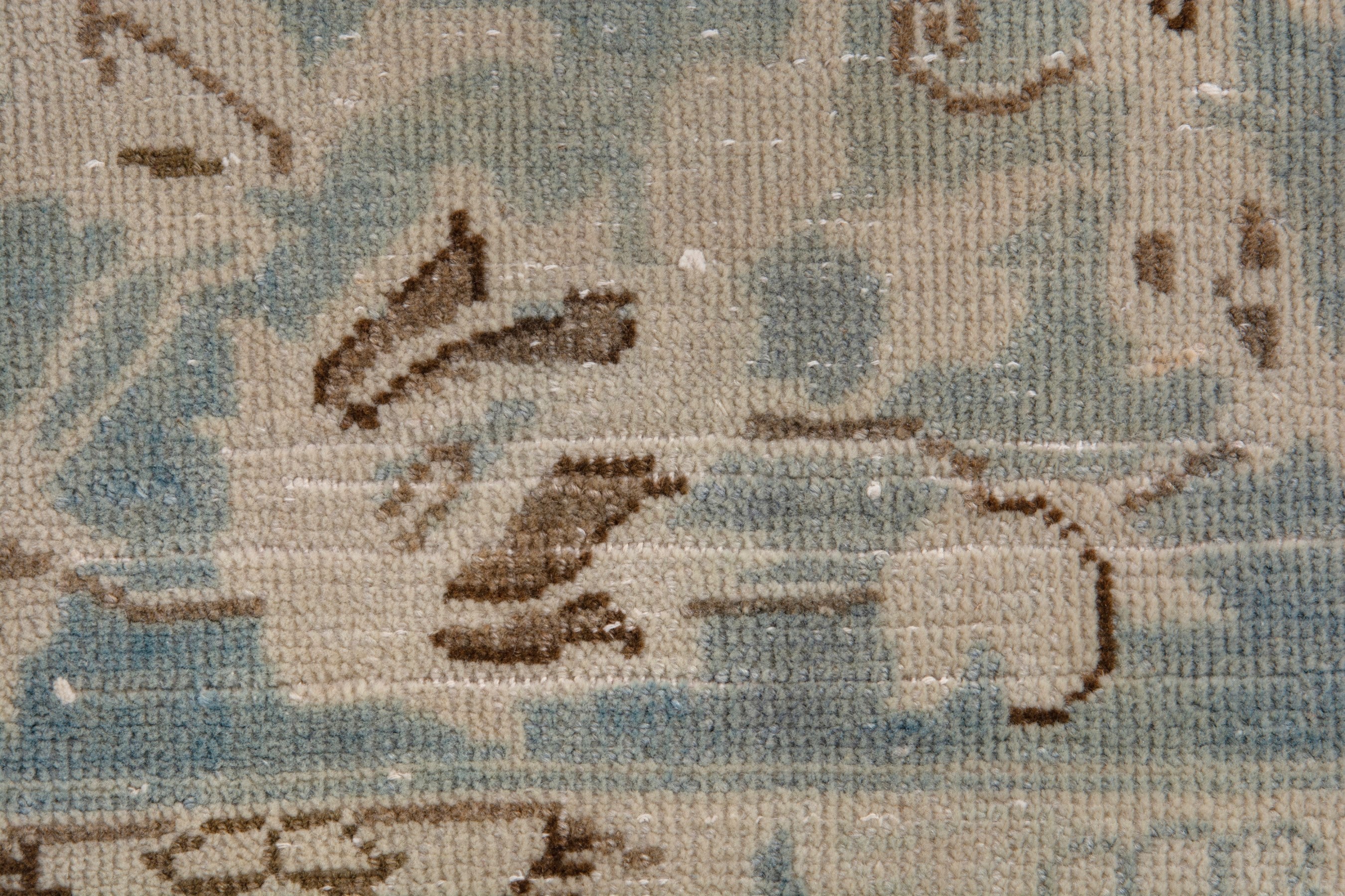 Persian Najafabad oversized rug in cream and slate blue, view 14 of 19