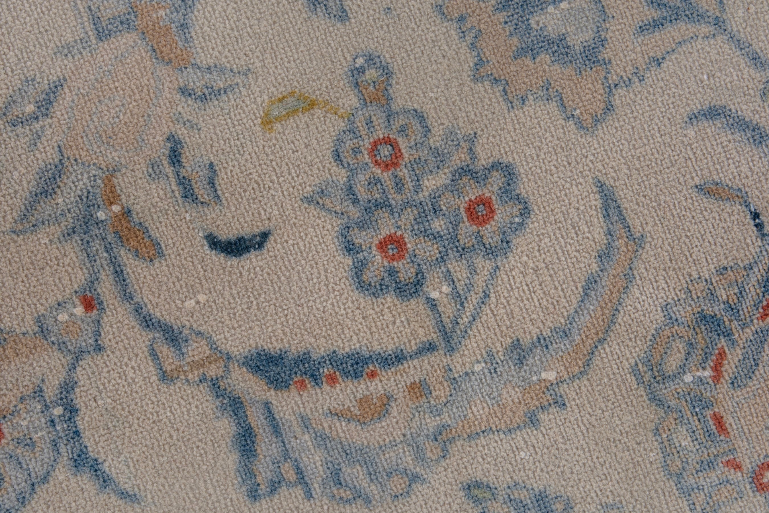 Persian Kashan oversized rug in taupe and greige, view 12 of 20