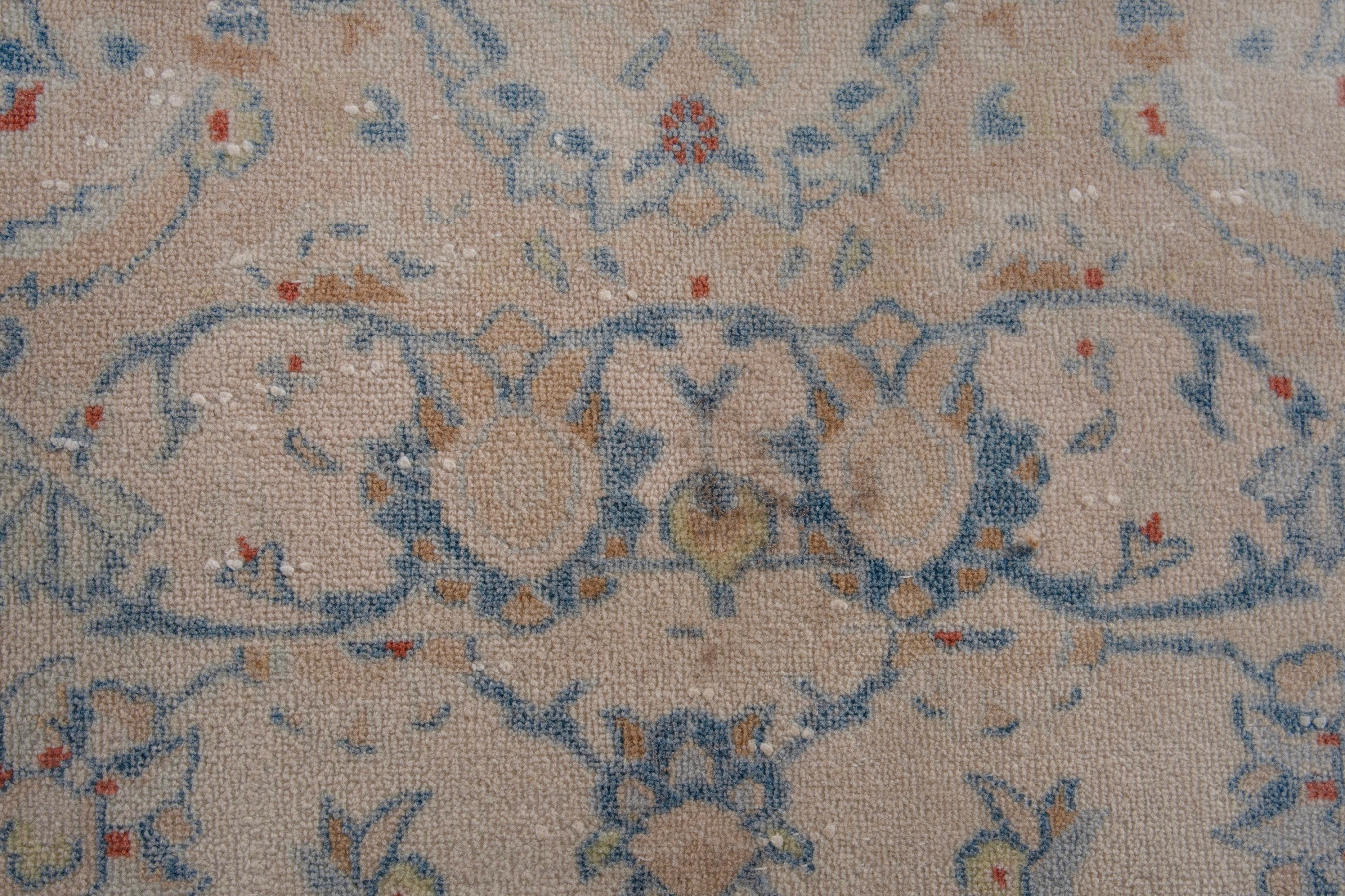 Persian Kashan oversized rug in taupe and greige, view 13 of 20