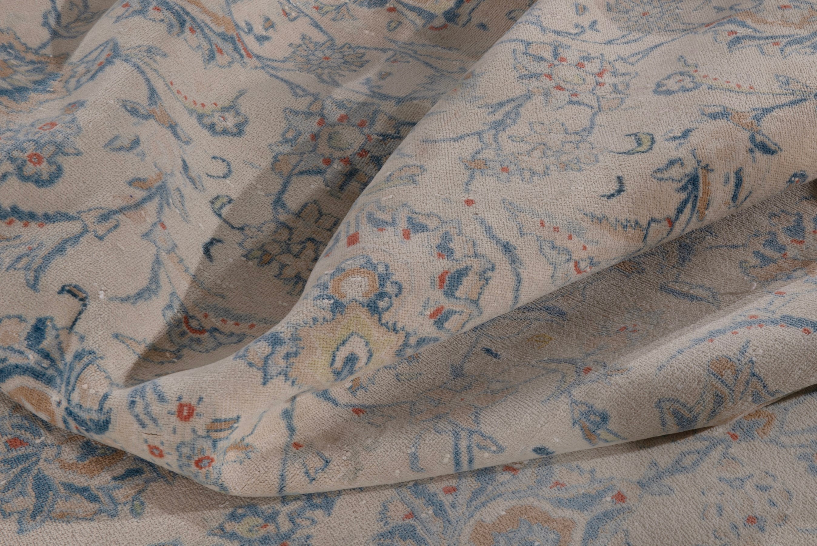 Persian Kashan oversized rug in taupe and greige, view 16 of 20