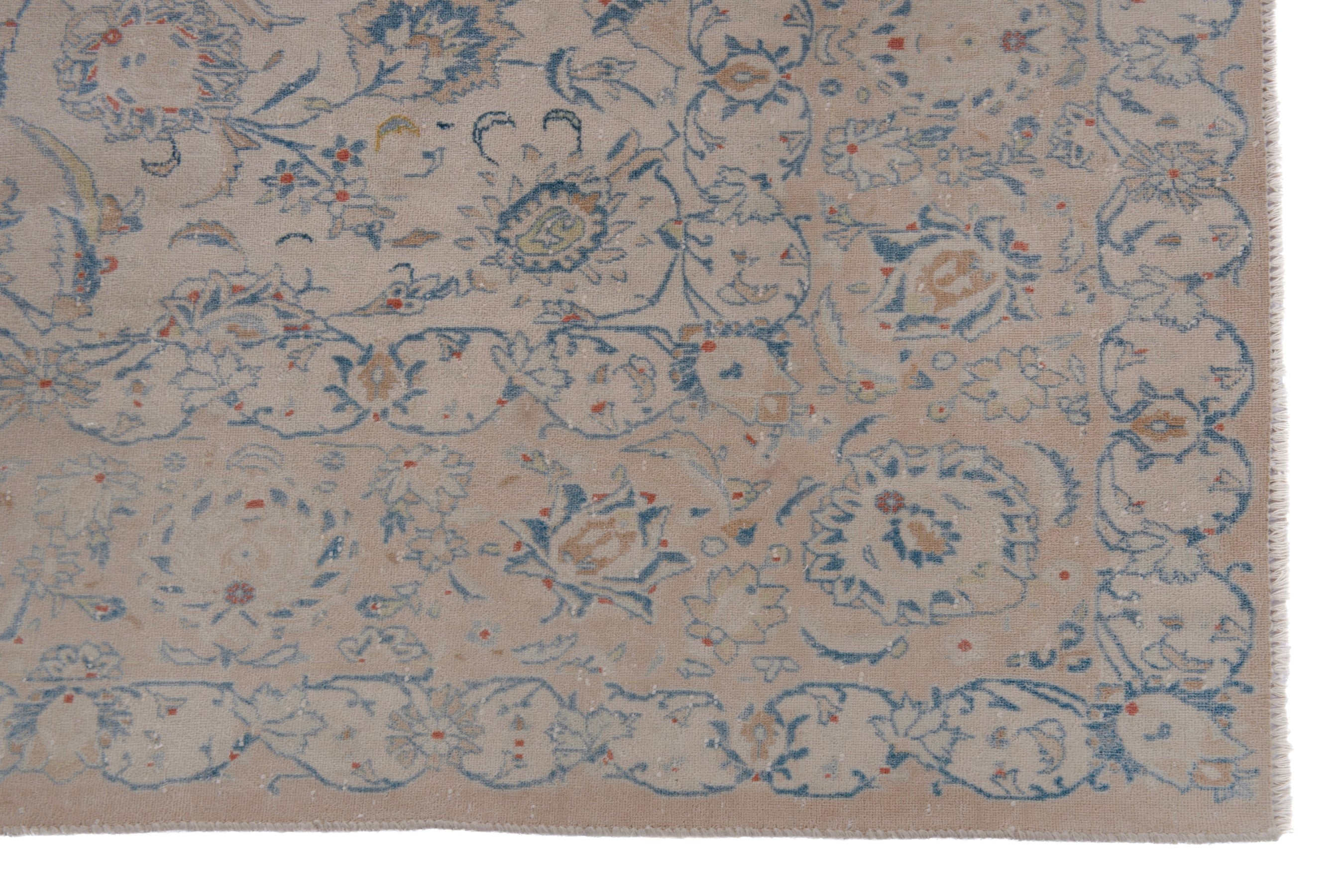 Persian Kashan oversized rug in taupe and greige, view 5 of 20