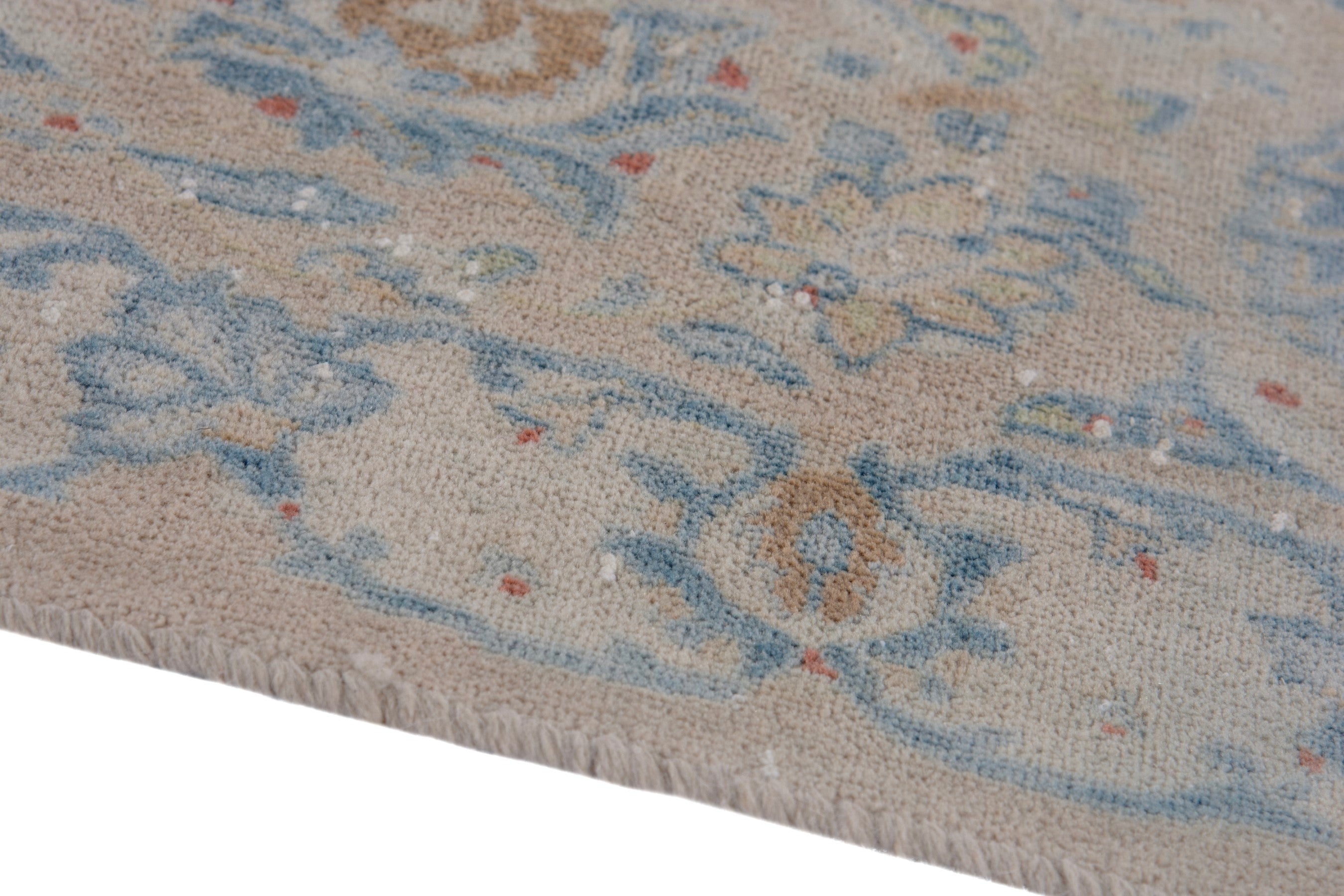 Persian Kashan oversized rug in taupe and greige, view 8 of 20