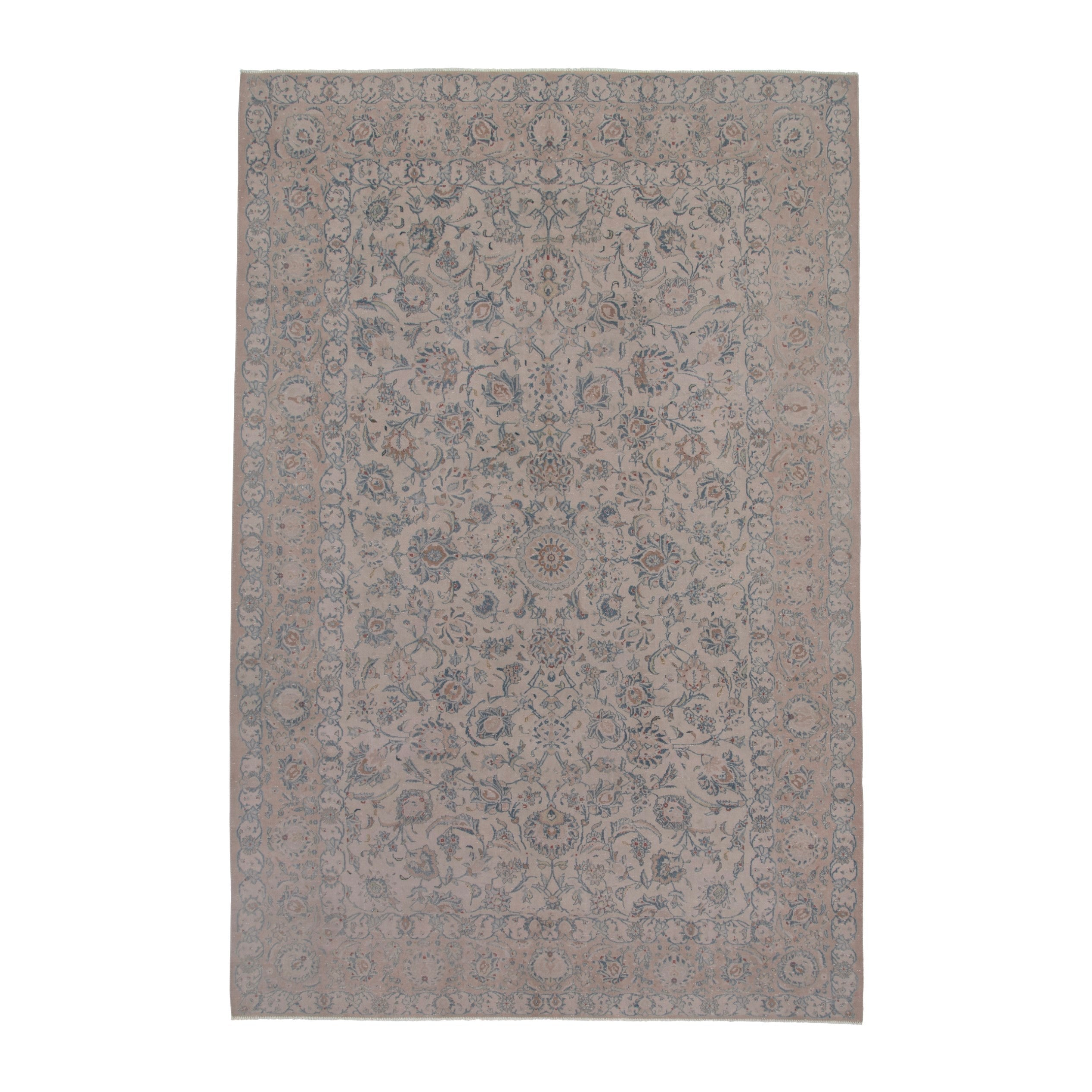 Persian Kashan oversized rug in taupe and greige, 8'2" x 12'3"