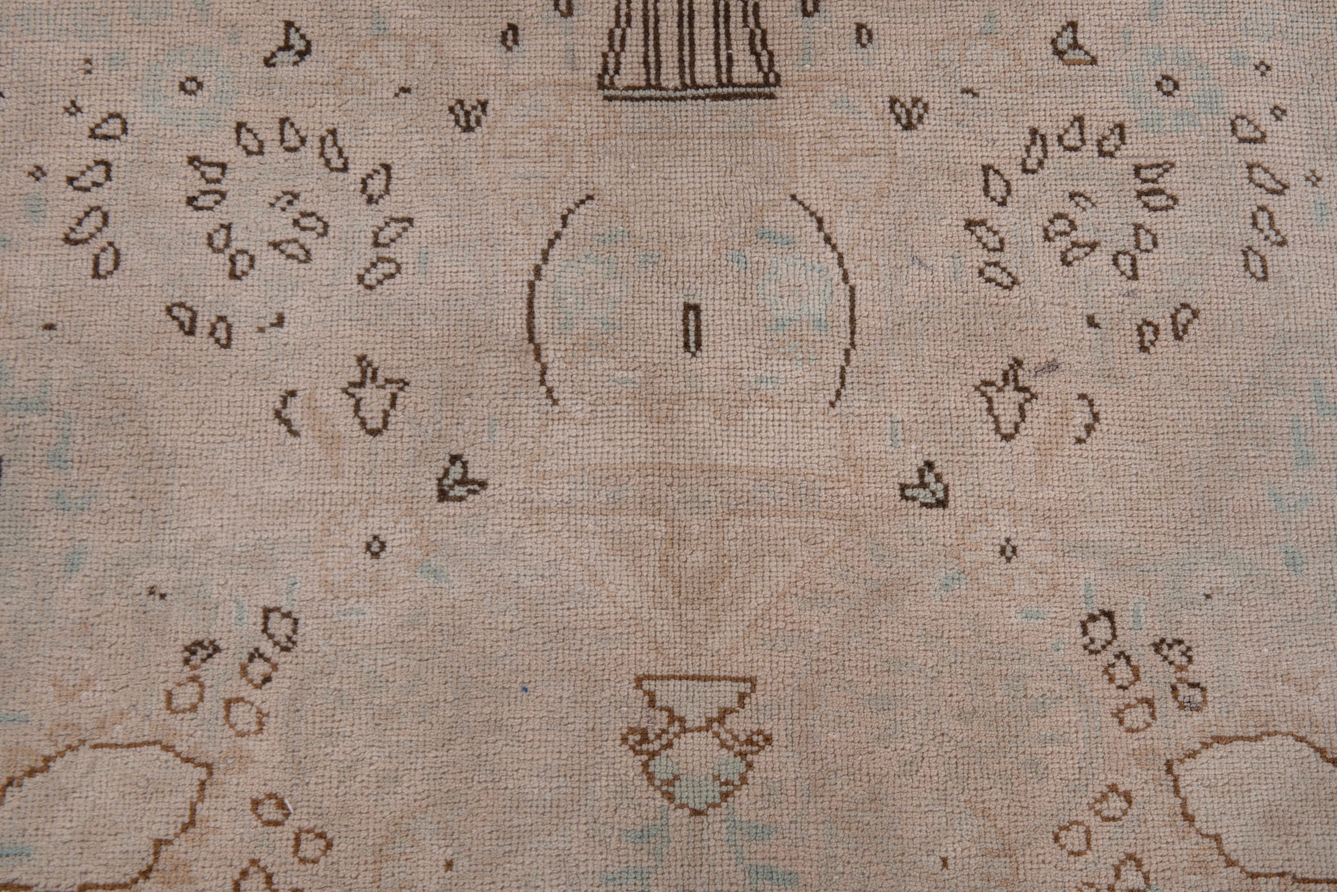 Persian Tabriz area rug in dusty rose and greige, view 14 of 20
