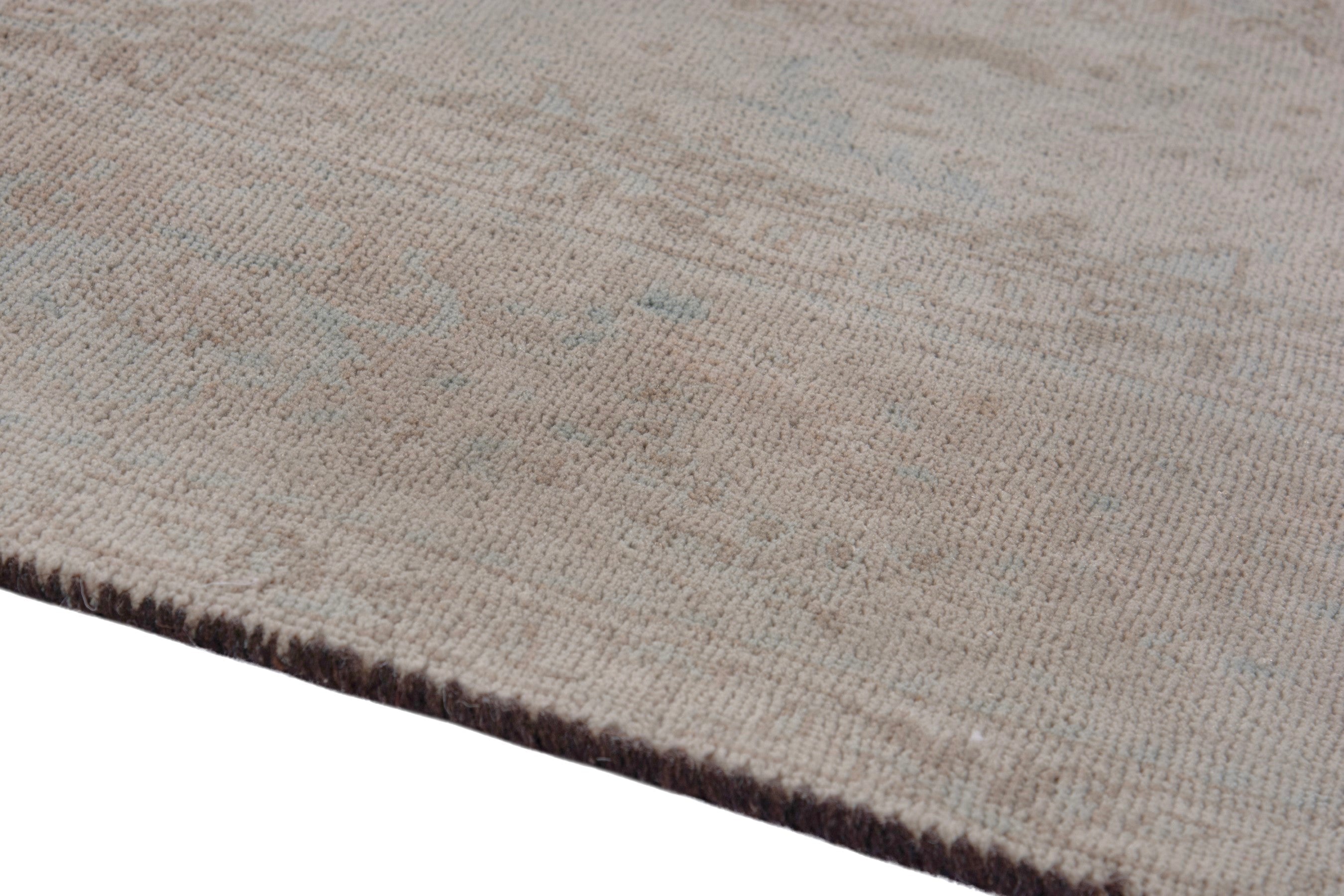 Persian Tabriz area rug in dusty rose and greige, view 8 of 20