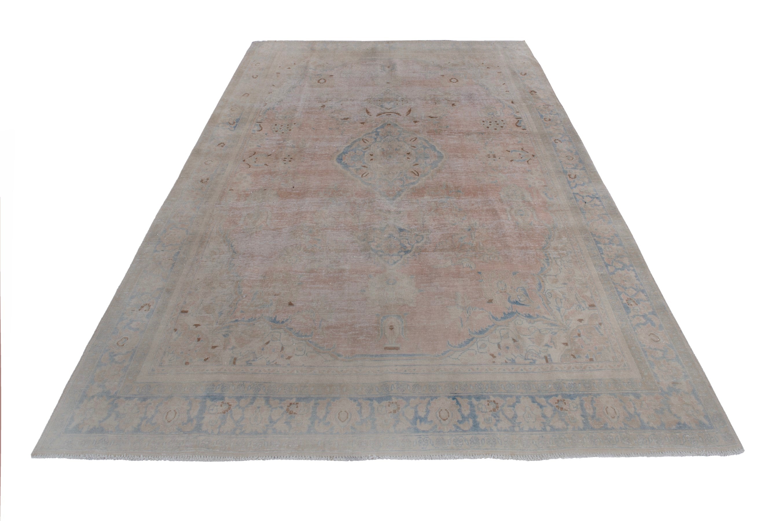 Persian Vist oversized rug in dusty rose and greige, view 3 of 20