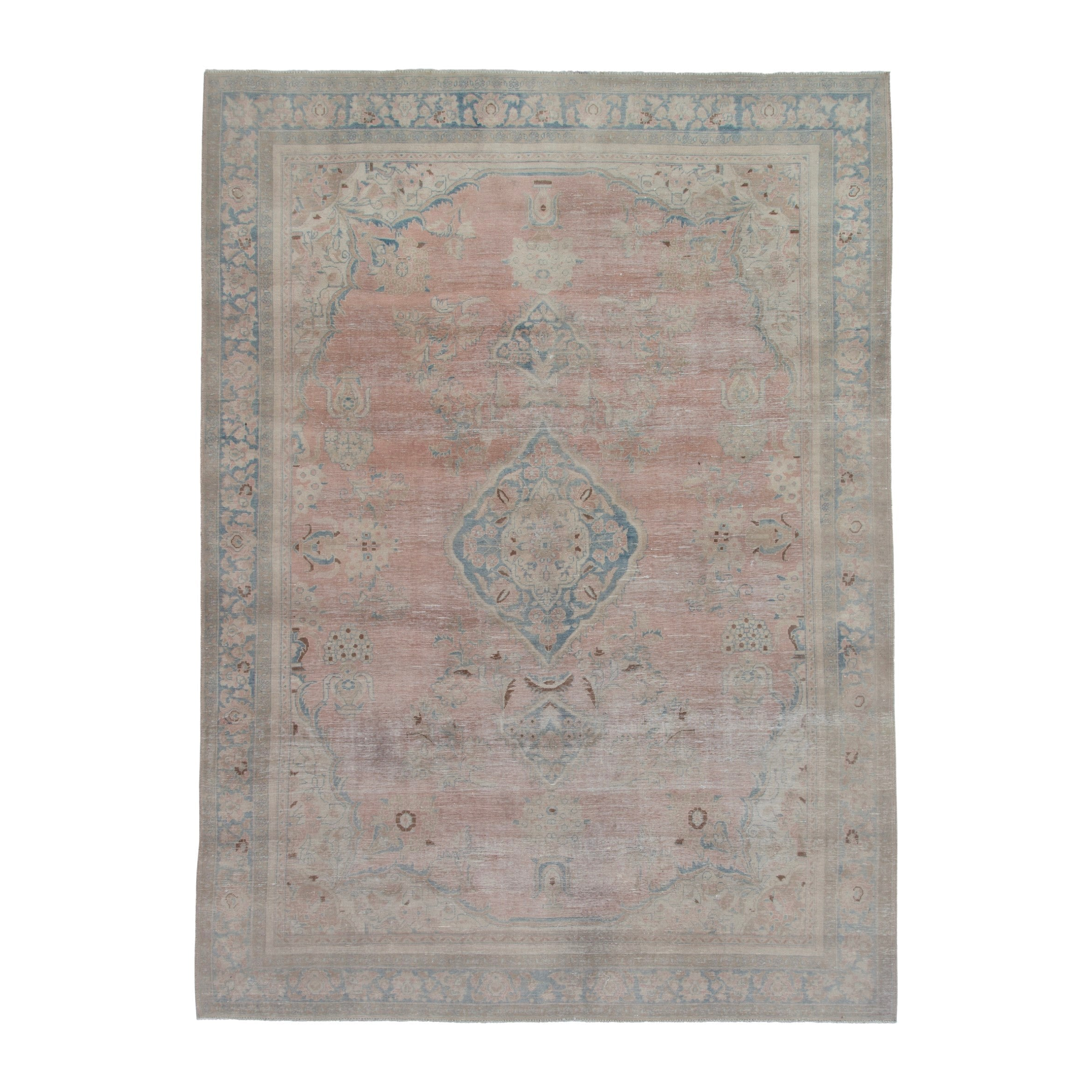 Persian Vist oversized rug in dusty rose and greige, 8' x 11'4"
