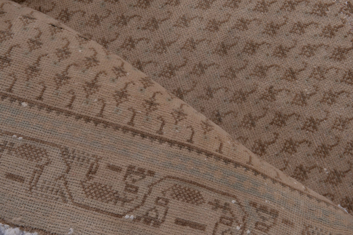 Turkish Anatolian accent rug in tan and brown, view 6 of 17