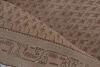 Turkish Anatolian accent rug in tan and brown, view 6 of 17