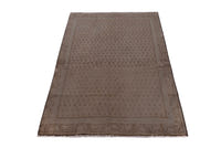 Turkish Anatolian accent rug in tan and brown, view 10 of 17