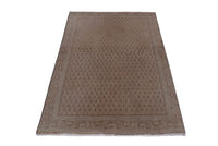 Turkish Anatolian accent rug in tan and brown, view 11 of 17