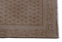 Turkish Anatolian accent rug in tan and brown, view 13 of 17