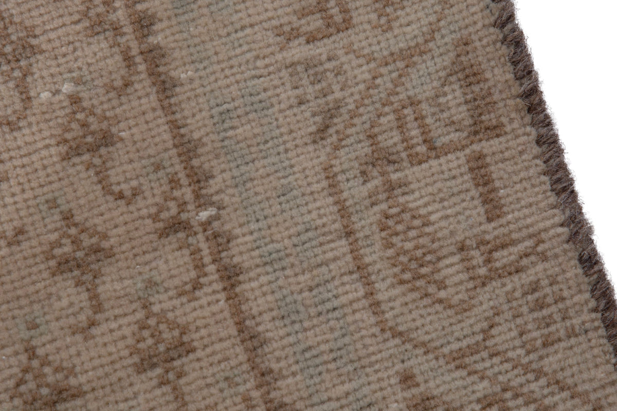 Turkish Anatolian accent rug in tan and brown, view 15 of 17