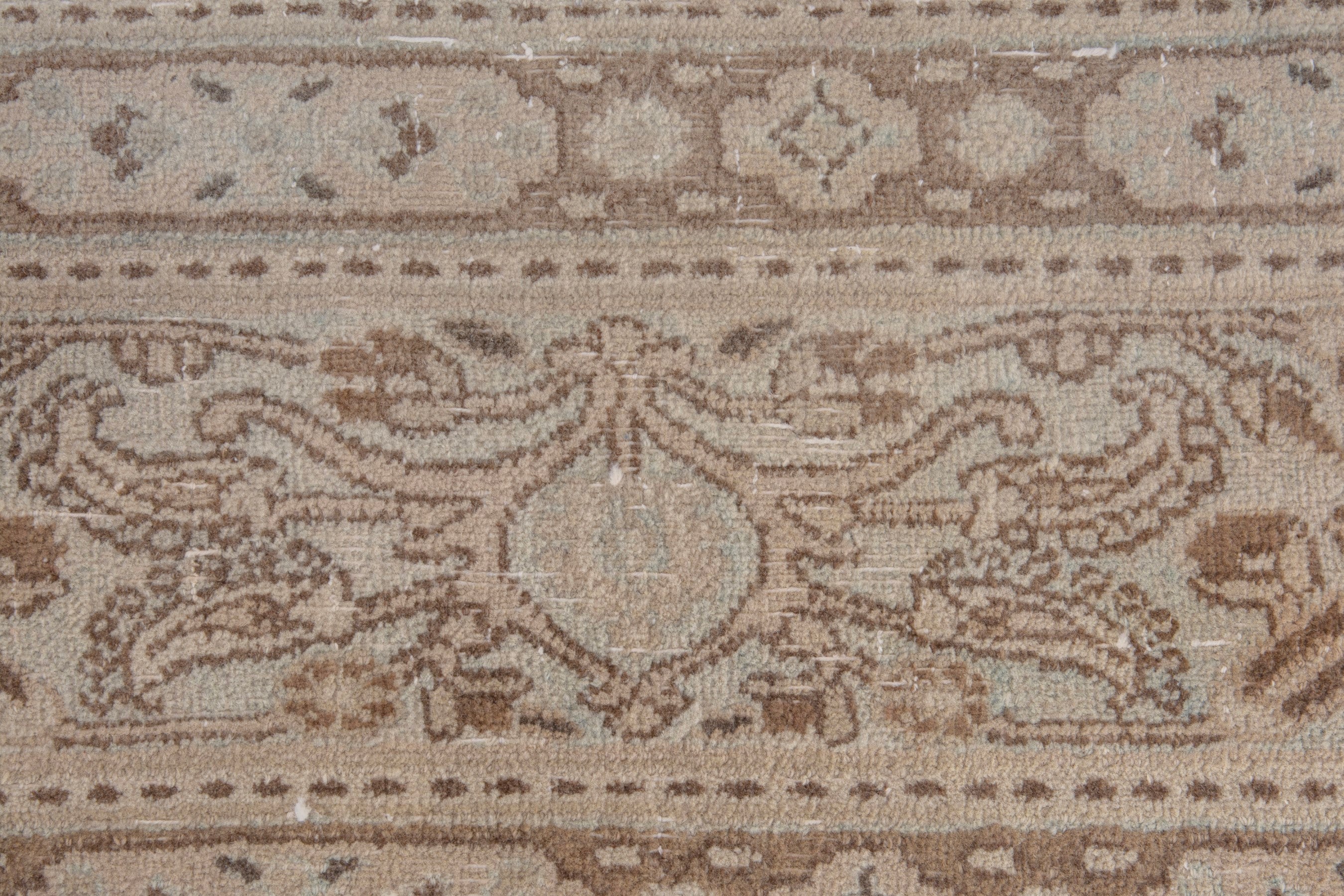 Persian Birjand area rug in cream and sage, view 12 of 18