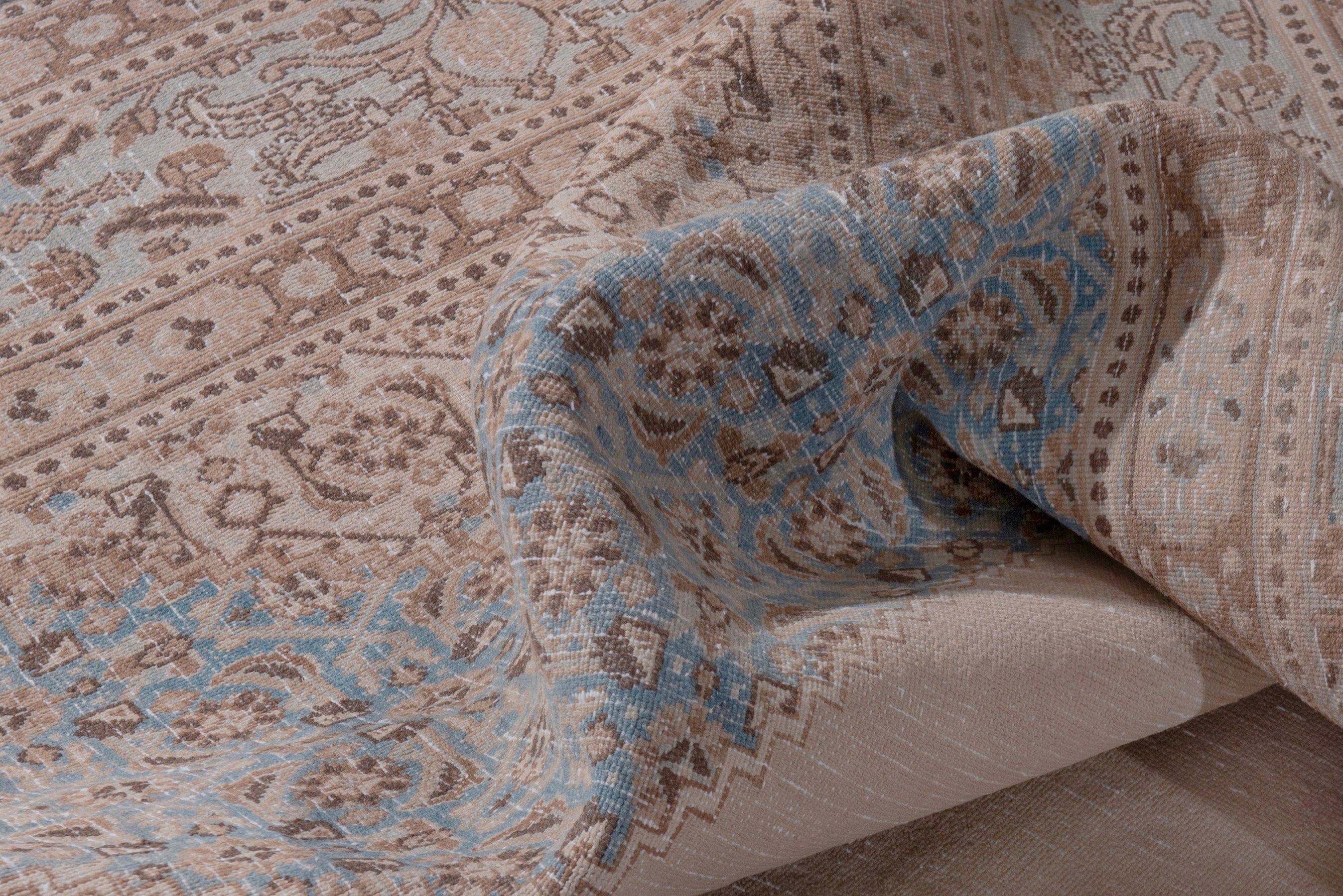 Persian Birjand area rug in cream and sage, view 14 of 18