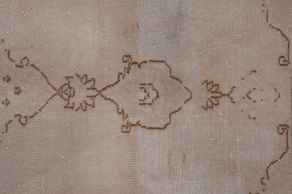 Turkish Anatolian accent rug in stone and greige, view 4 of 19