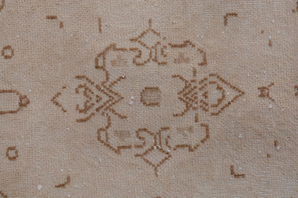 Turkish Anatolian accent rug in stone and greige, view 6 of 19