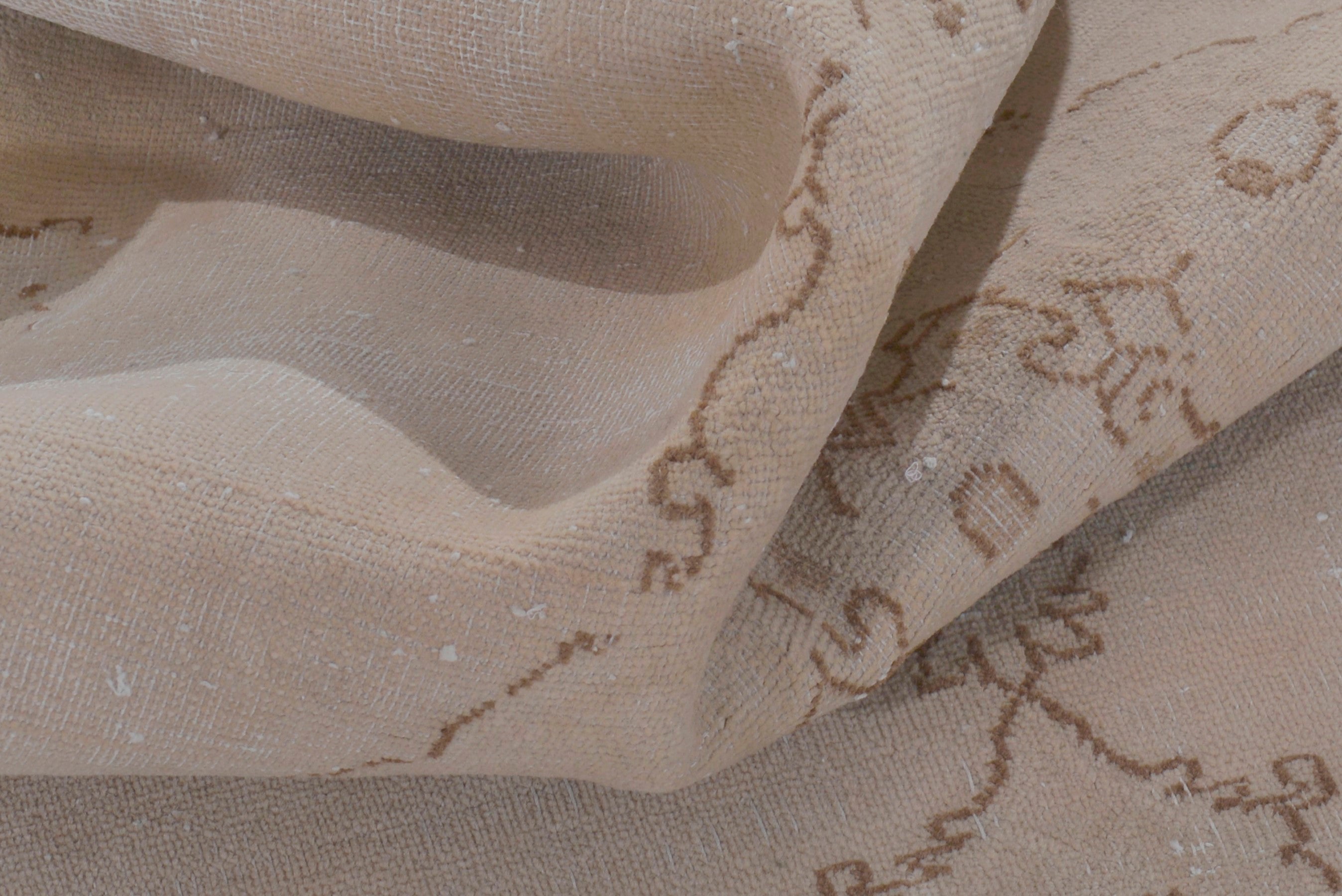 Turkish Anatolian accent rug in stone and greige, view 17 of 18