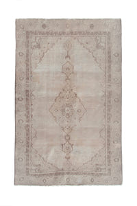 Turkish Anatolian accent rug in stone and greige, view 2 of 19