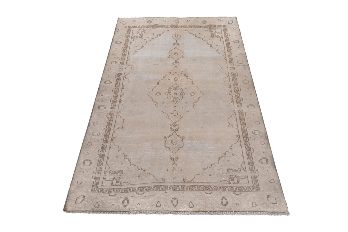 Turkish Anatolian accent rug in stone and greige, view 12 of 19