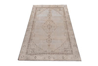 Turkish Anatolian accent rug in stone and greige, view 12 of 19