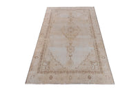 Turkish Anatolian accent rug in stone and greige, view 13 of 19