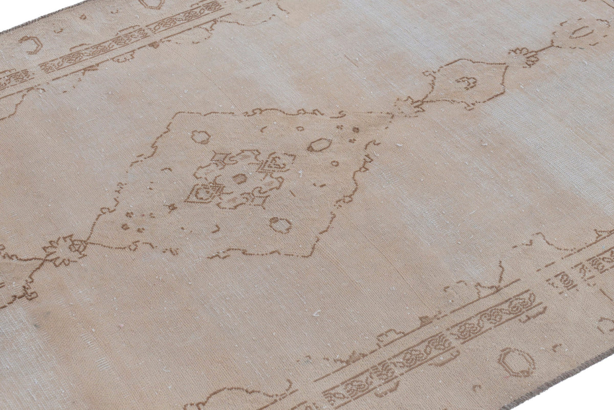 Turkish Anatolian accent rug in stone and greige, view 14 of 19