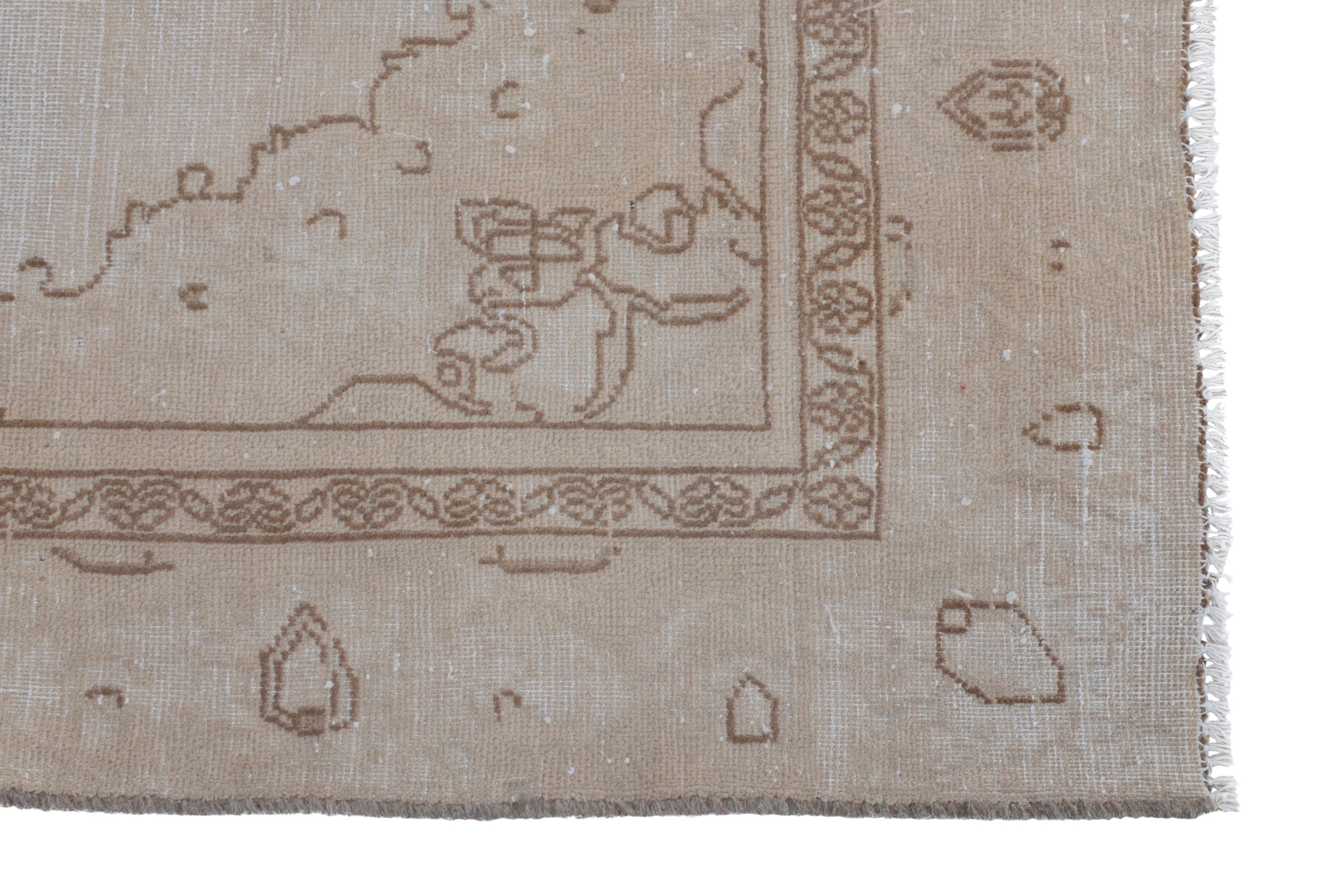 Turkish Anatolian accent rug in stone and greige, view 5 of 18