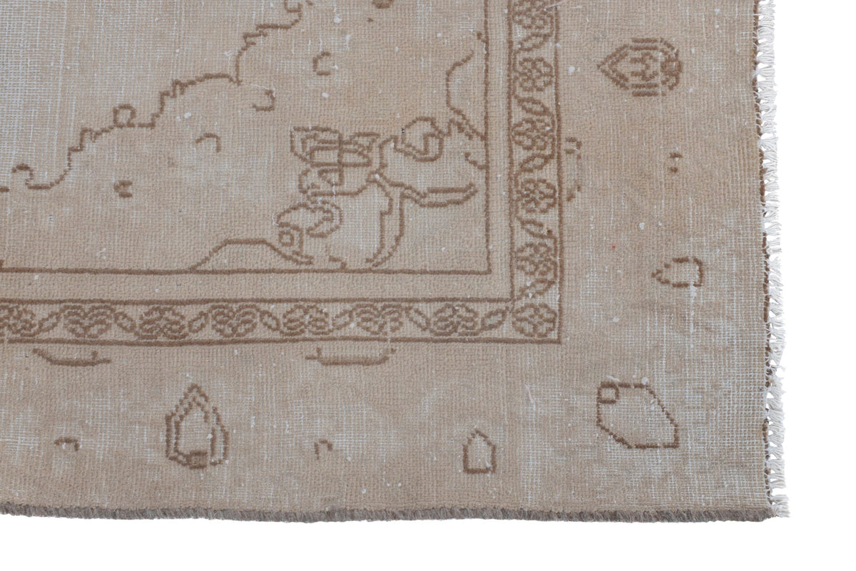 Turkish Anatolian accent rug in stone and greige, view 15 of 19